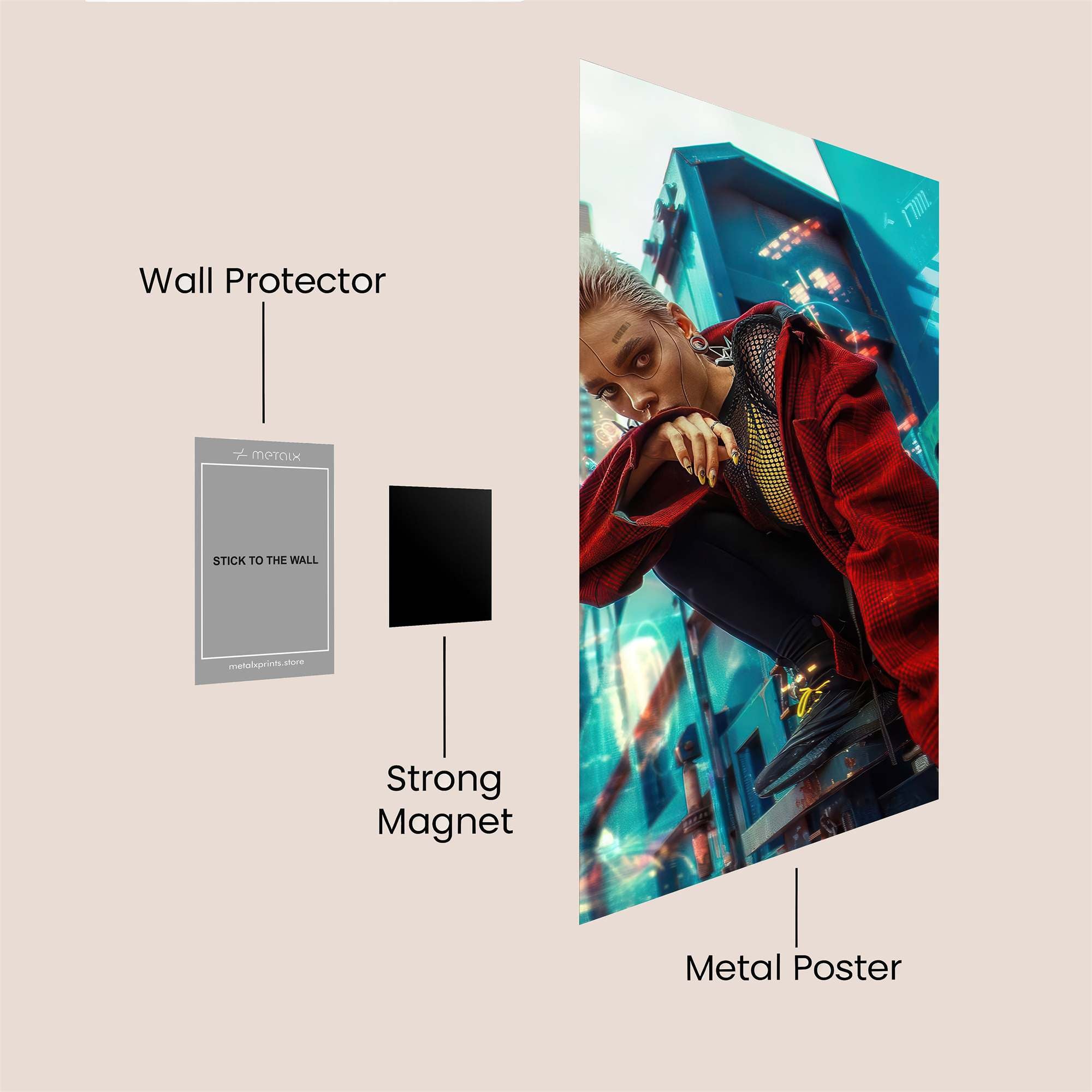 Cyber Rebel Safe Wall Magnetic / M