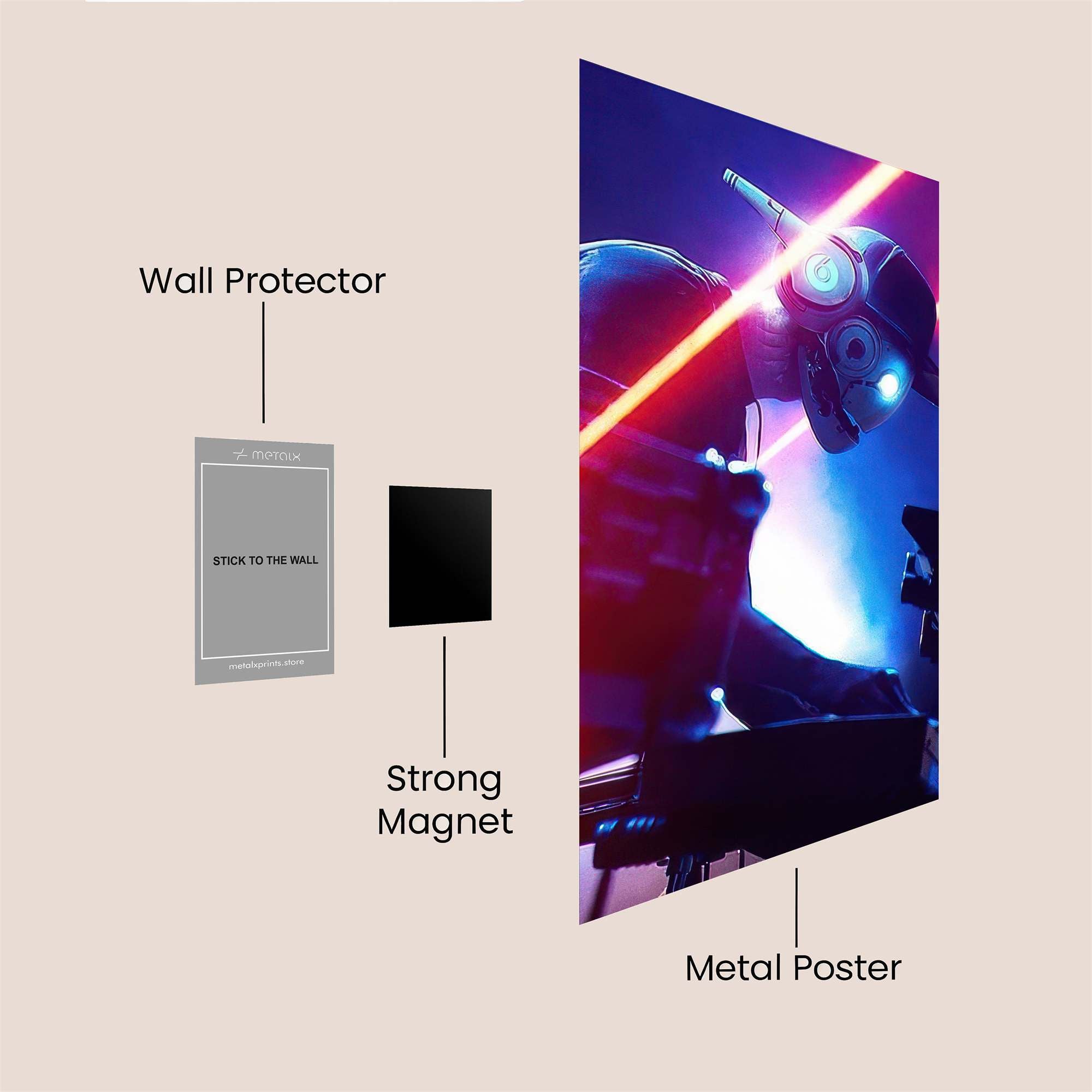 Robot Rave Safe Wall Magnetic / M