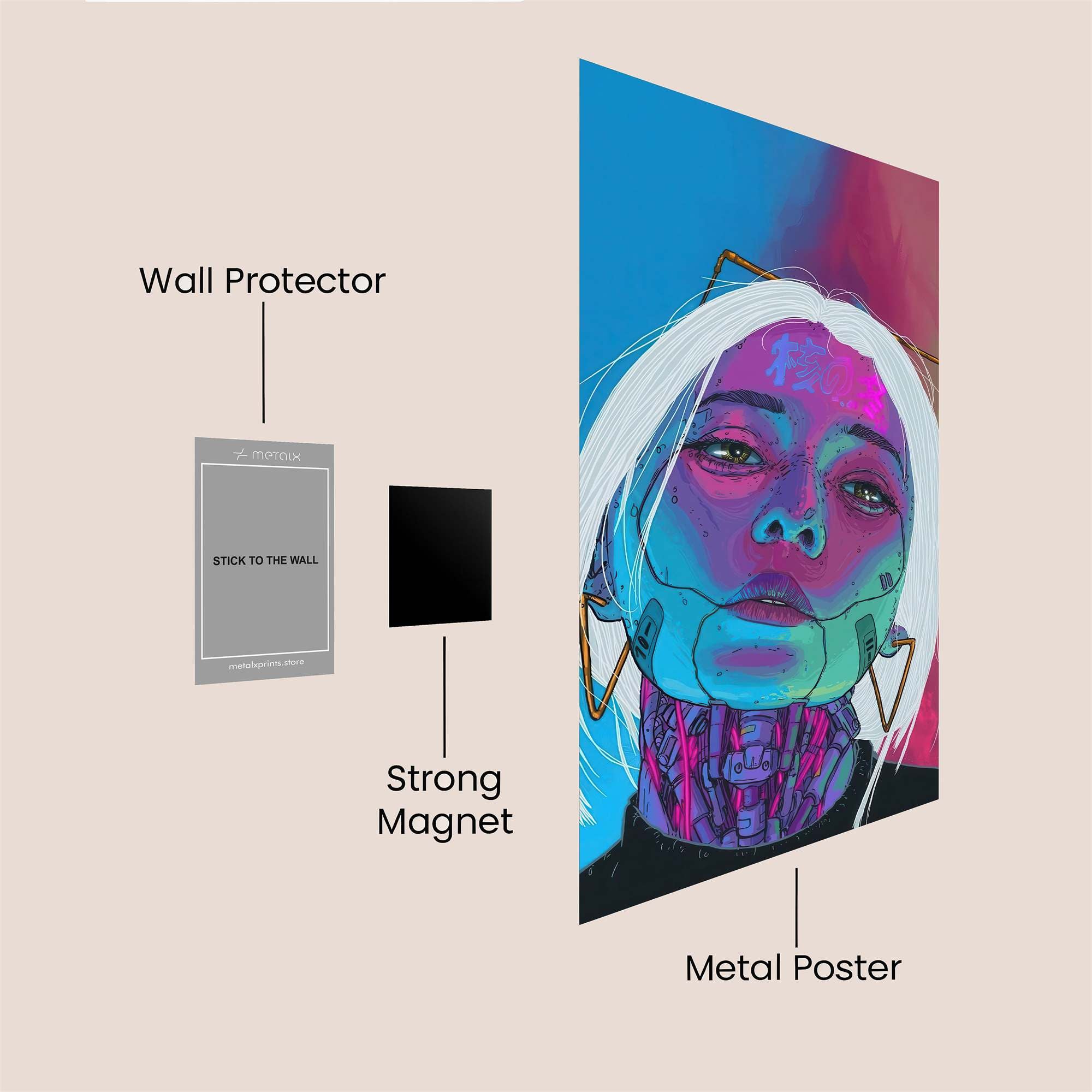 Cyber Serenity Safe Wall Magnetic / M