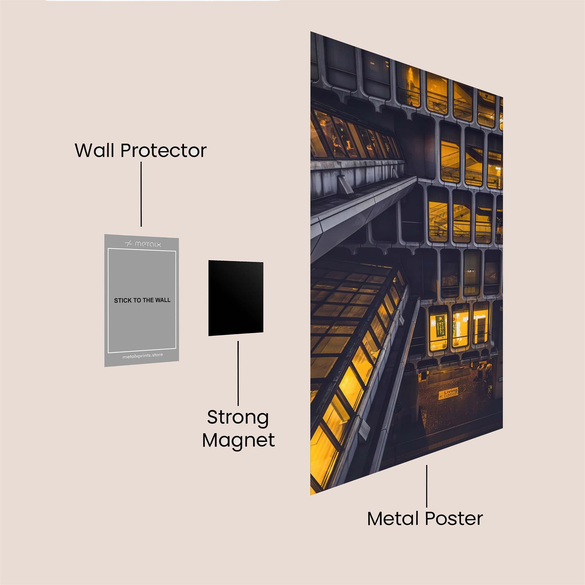 Building Glow Safe Wall Magnetic / M