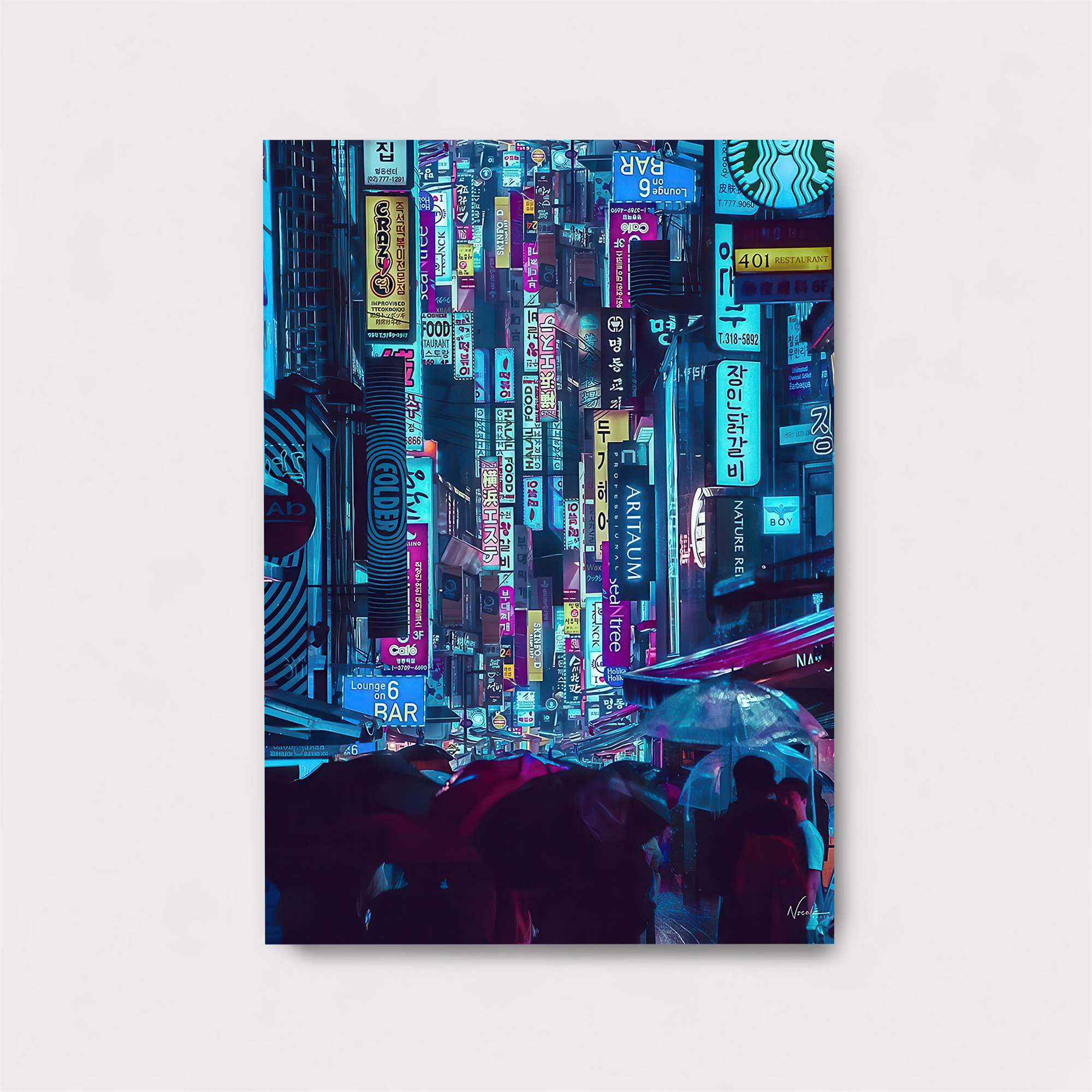 Neon Dreamscape Safe Wall Magnetic / M