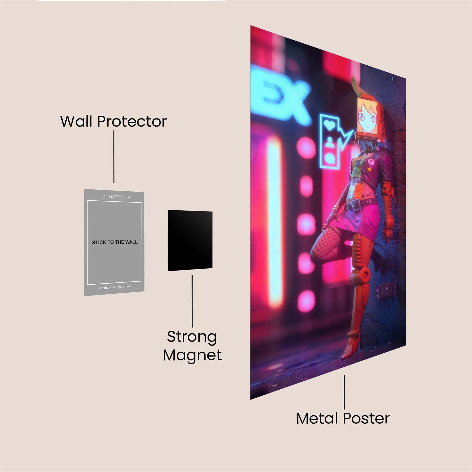 Cyberpunk Seductive Safe Wall Magnetic / M