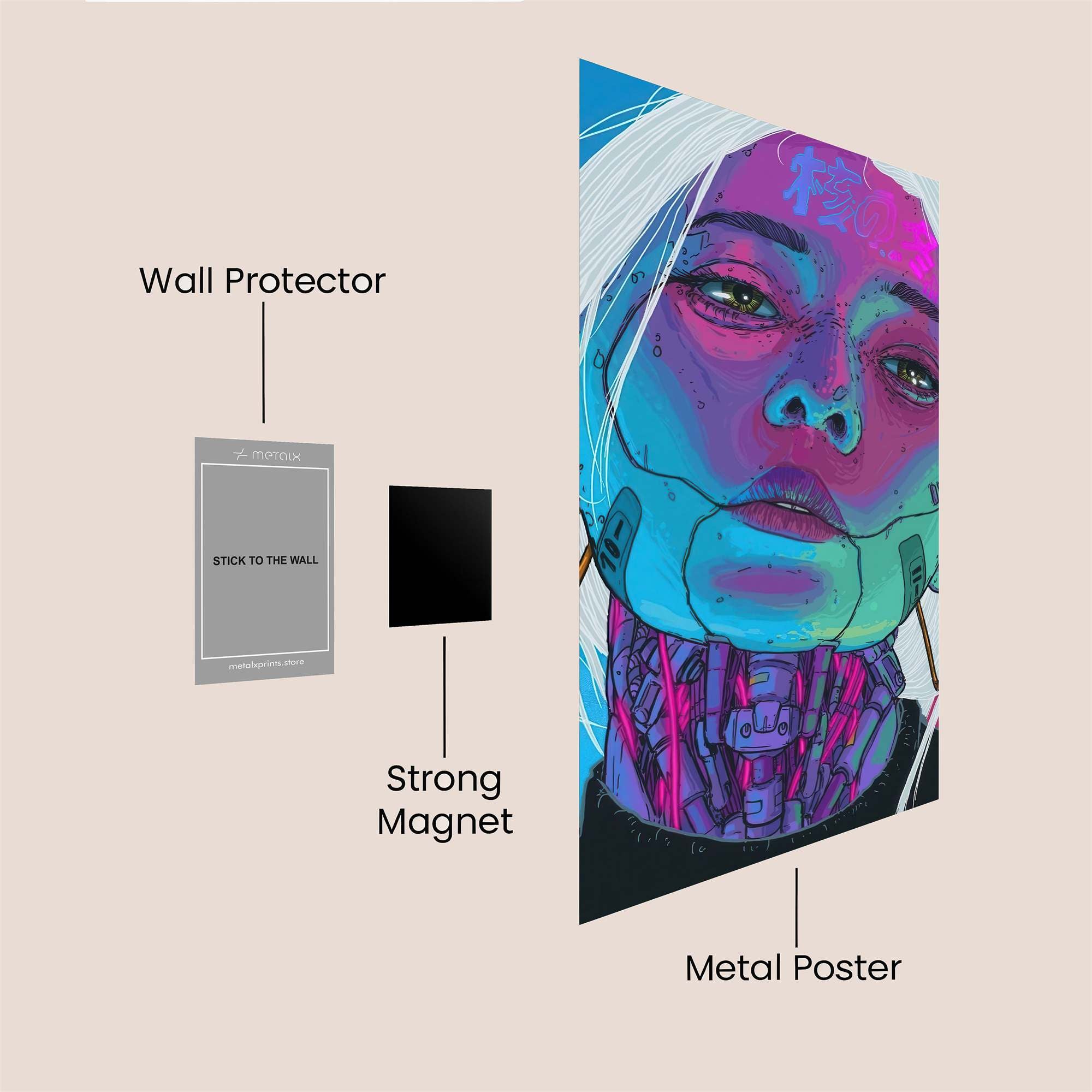 Cyber Serenity Safe Wall Magnetic / M