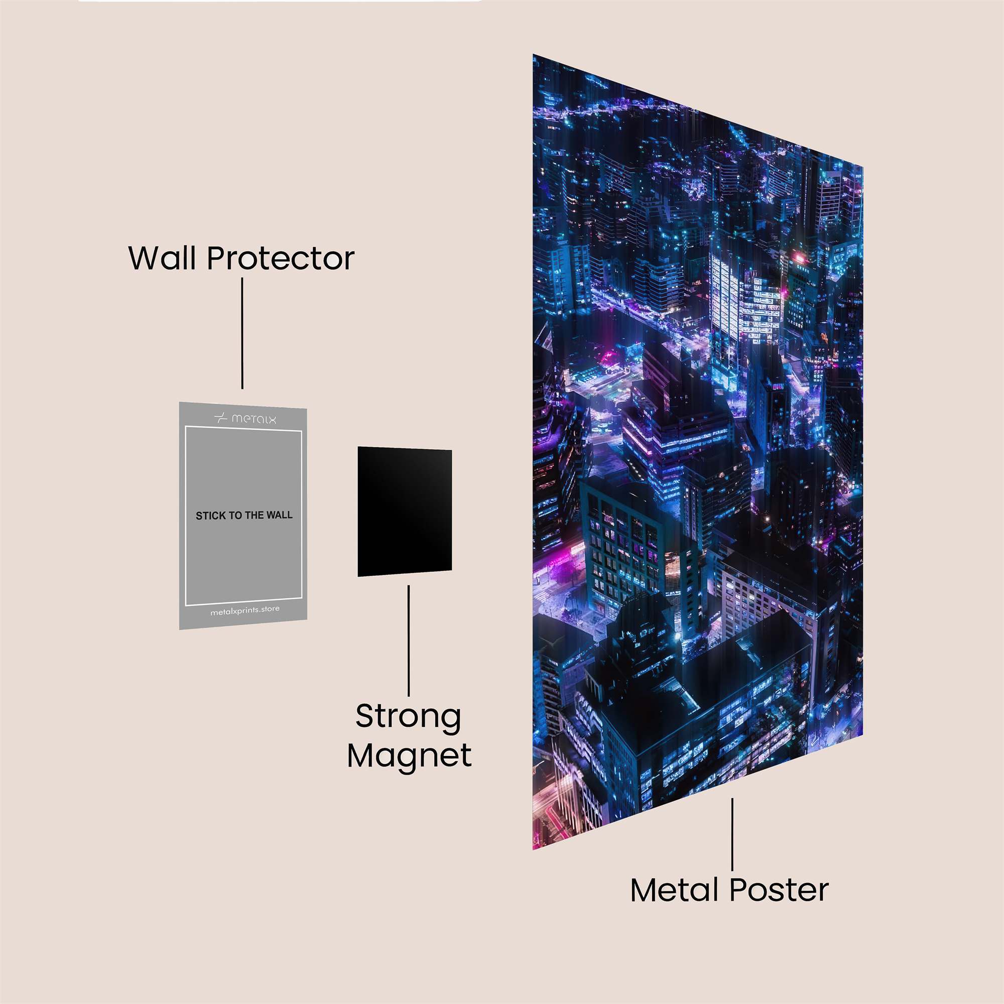 Neon Dreams Safe Wall Magnetic / M