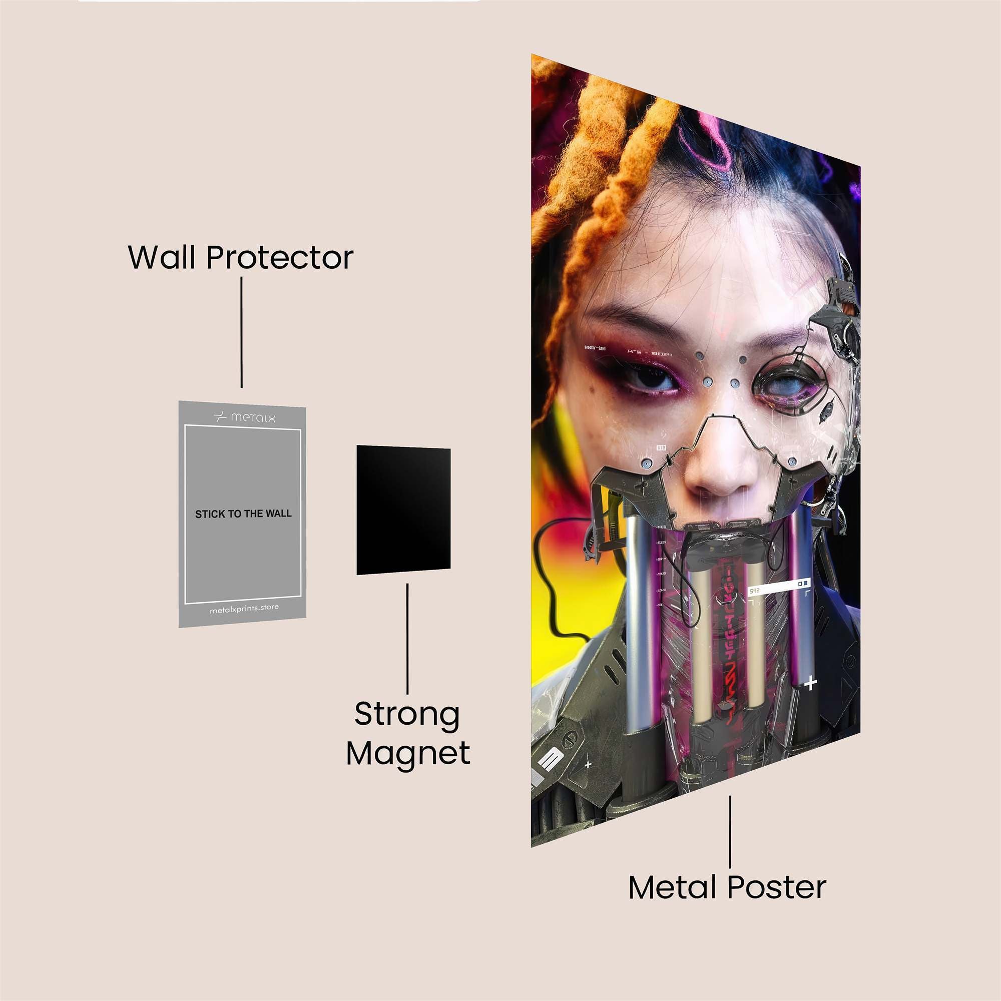 Cyberpunk Fusion Safe Wall Magnetic / M