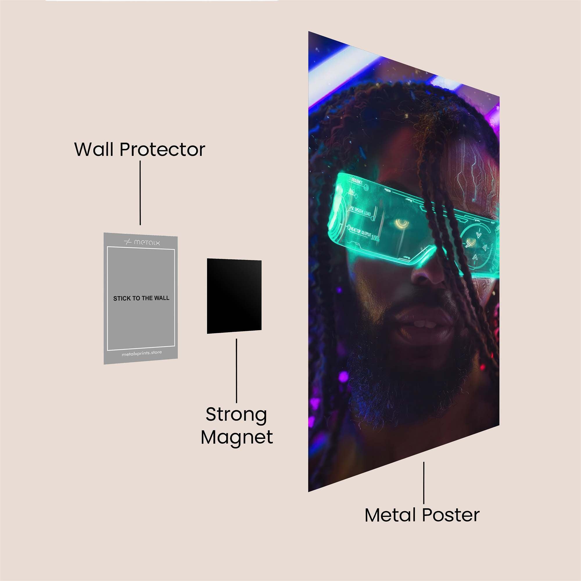 Neon Visionary Safe Wall Magnetic / M