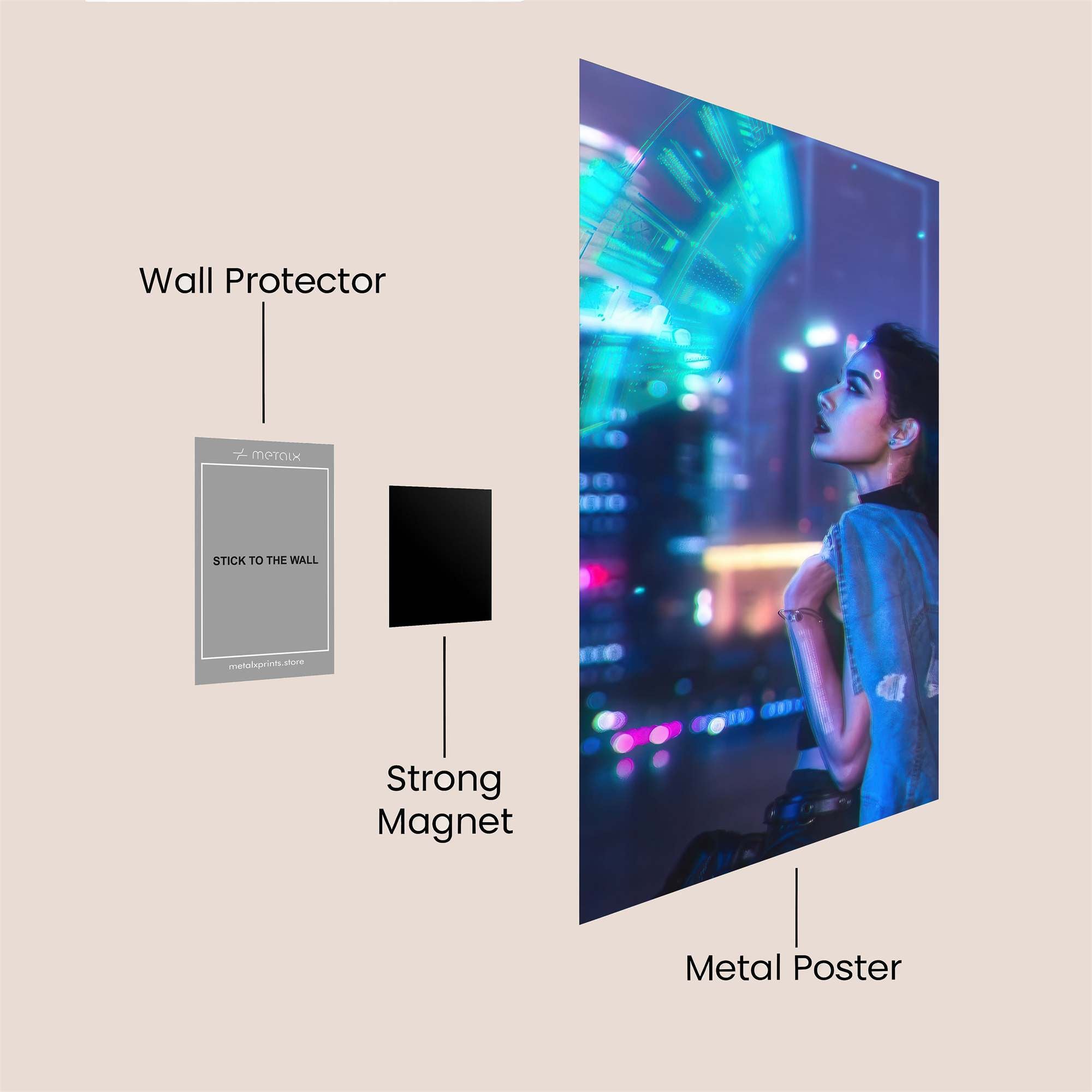 Cyber Serenity Safe Wall Magnetic / M