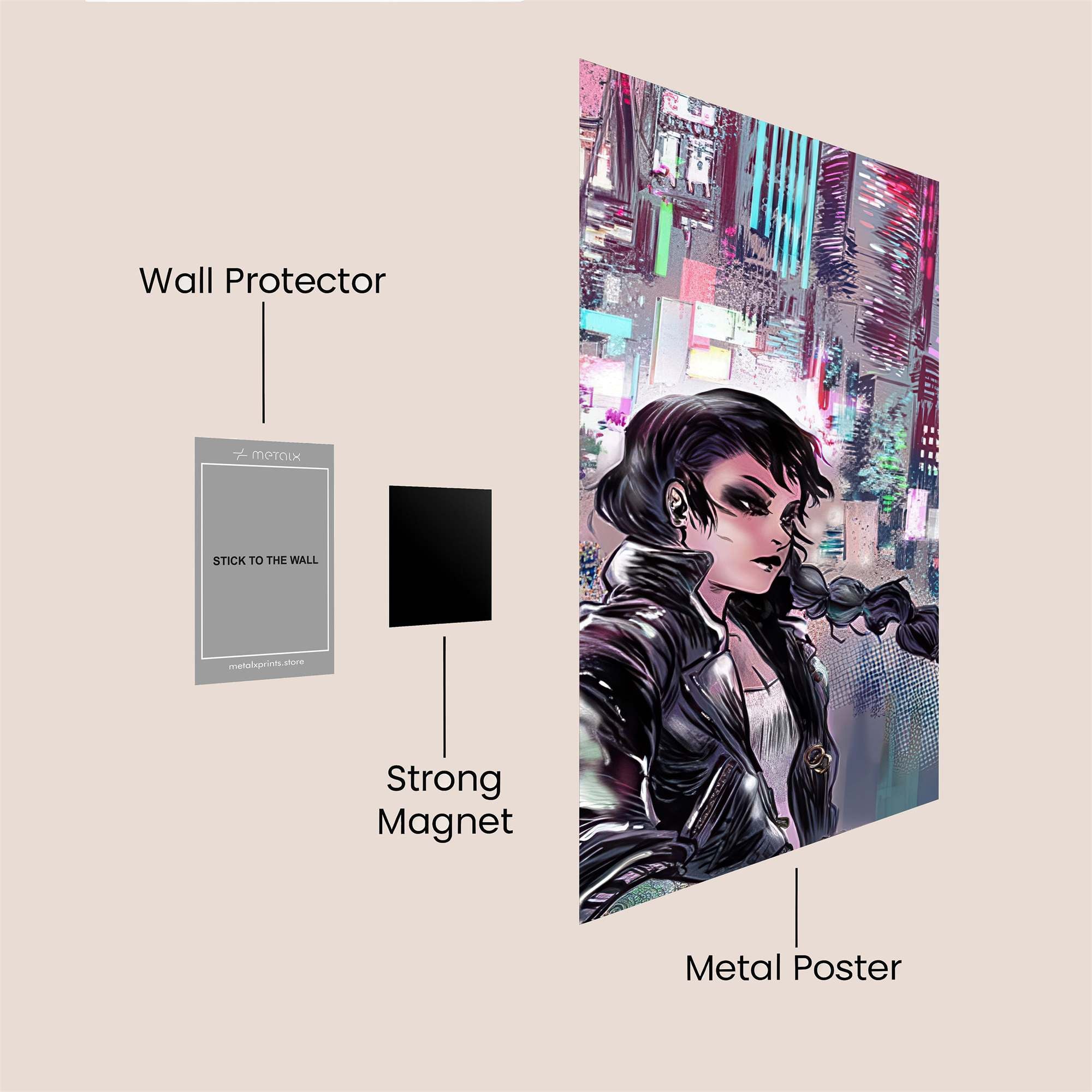 Cyberpunk Reverie Safe Wall Magnetic / M