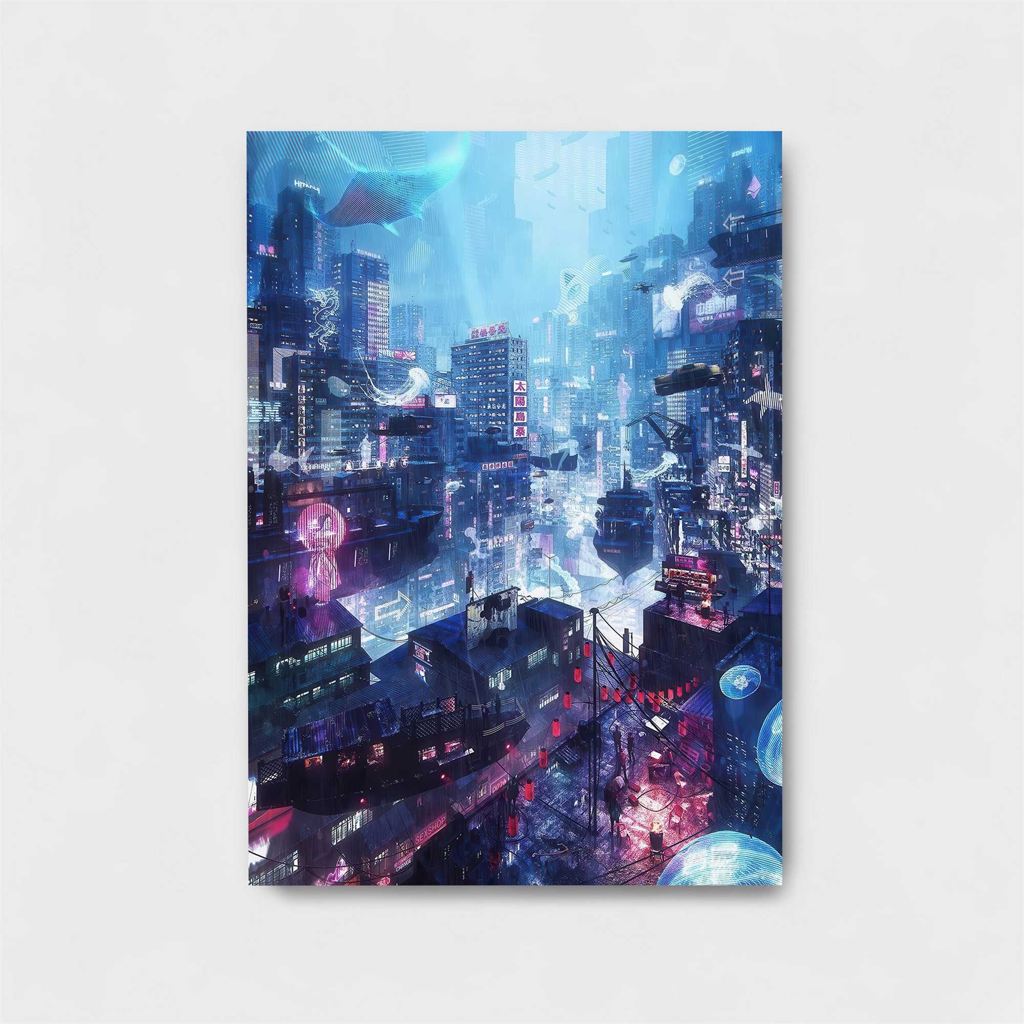 Cyberpunk Dreamscape Safe Wall Magnetic / M