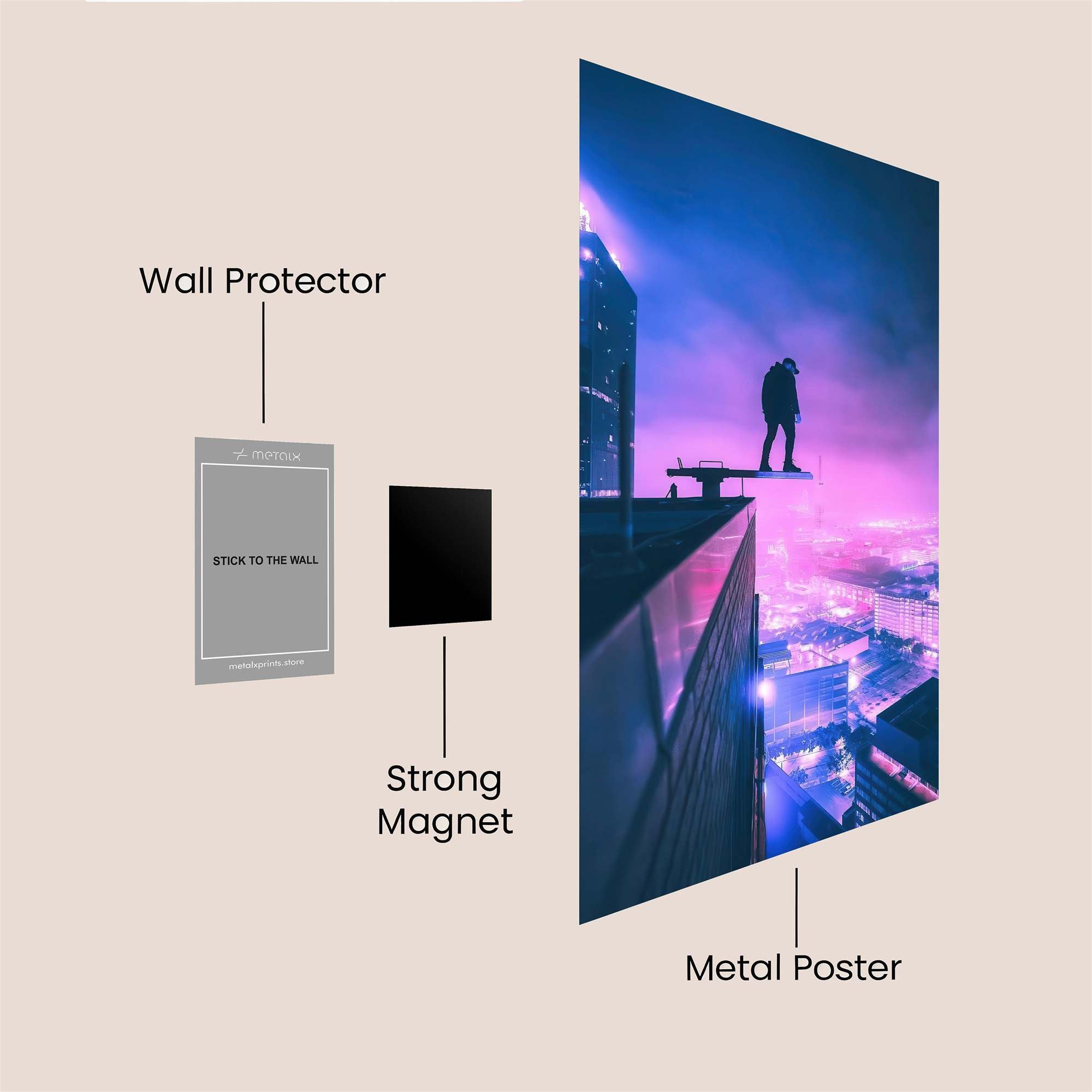 Edge Contemplation Safe Wall Magnetic / M