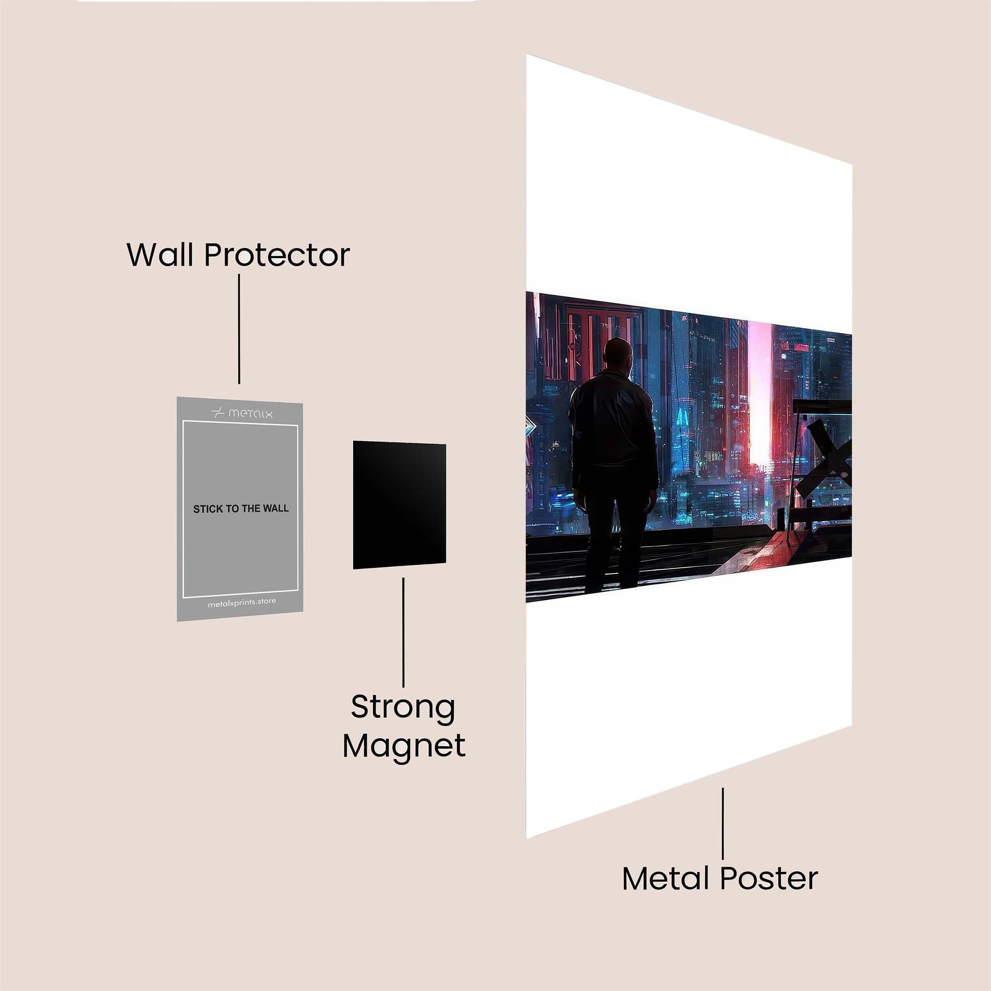 Cyberpunk Solitude Safe Wall Magnetic / M