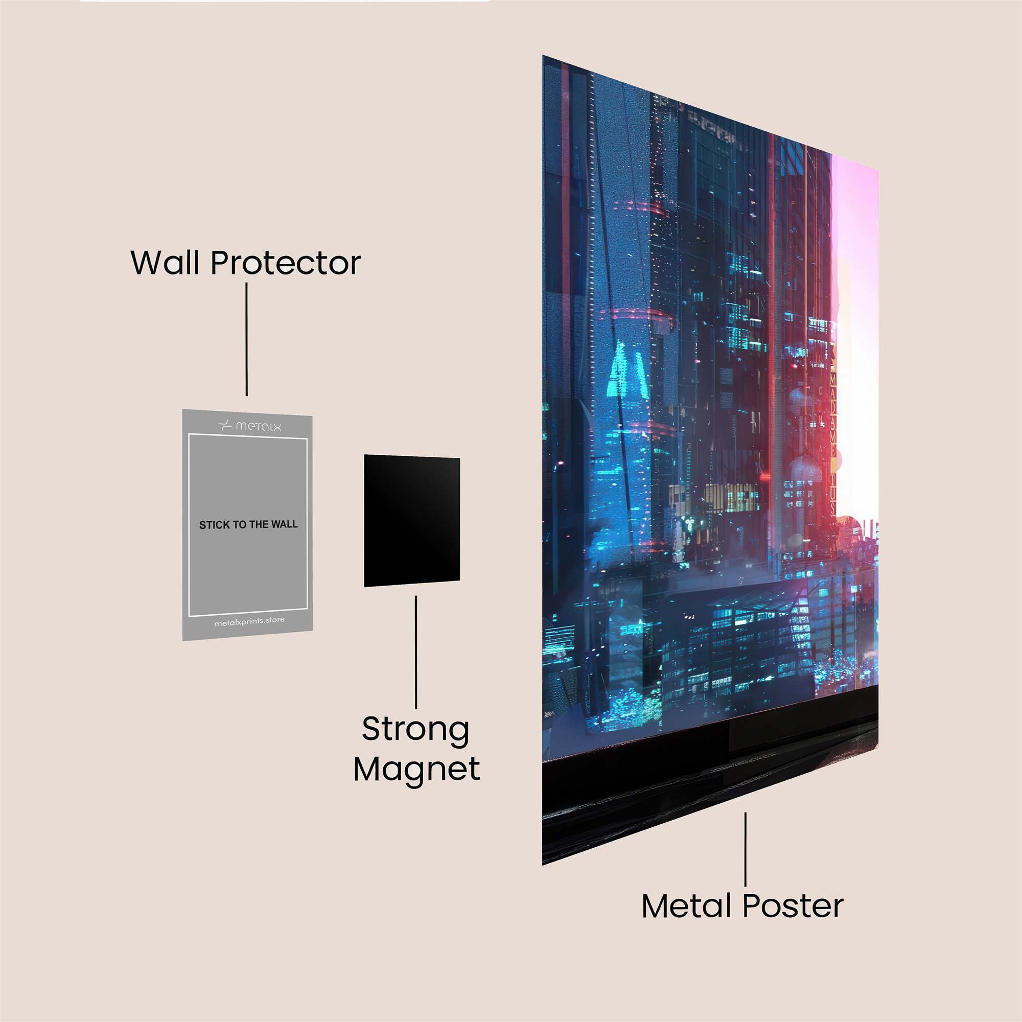 Cyberpunk Solitude Safe Wall Magnetic / M