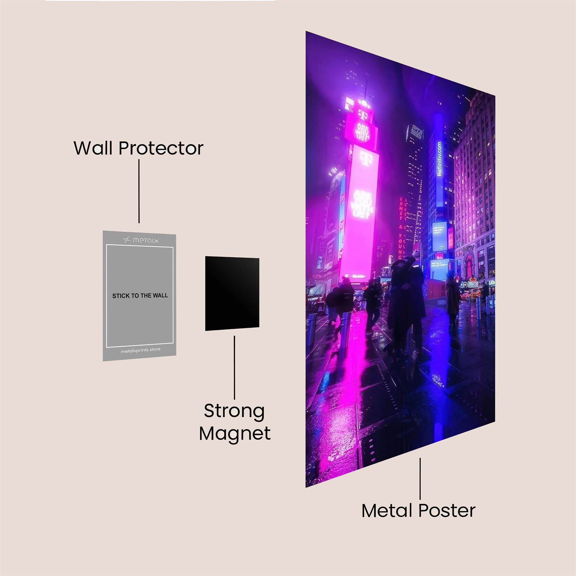 TimesSquare Dreamy Safe Wall Magnetic / M