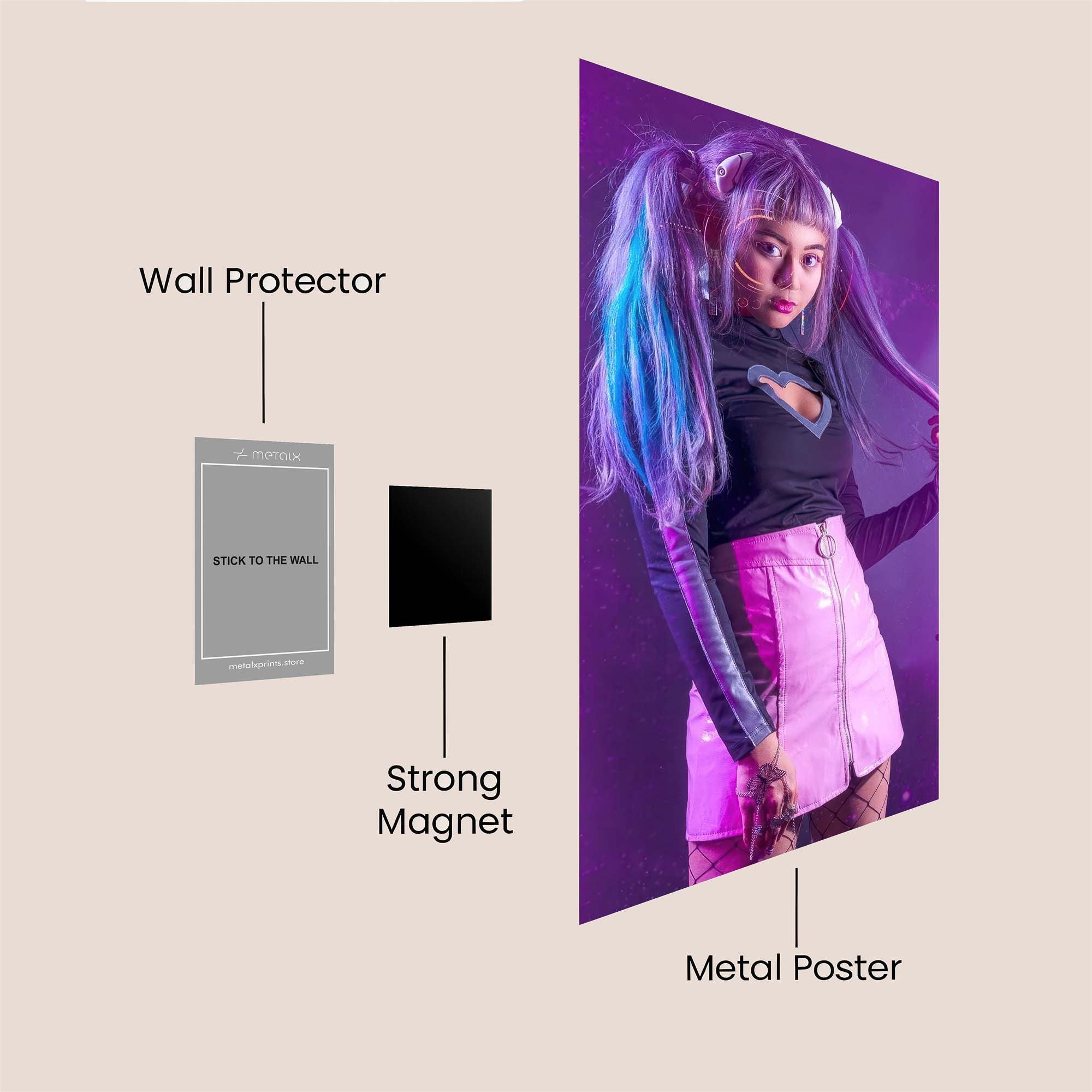 Neon Rebel Safe Wall Magnetic / M