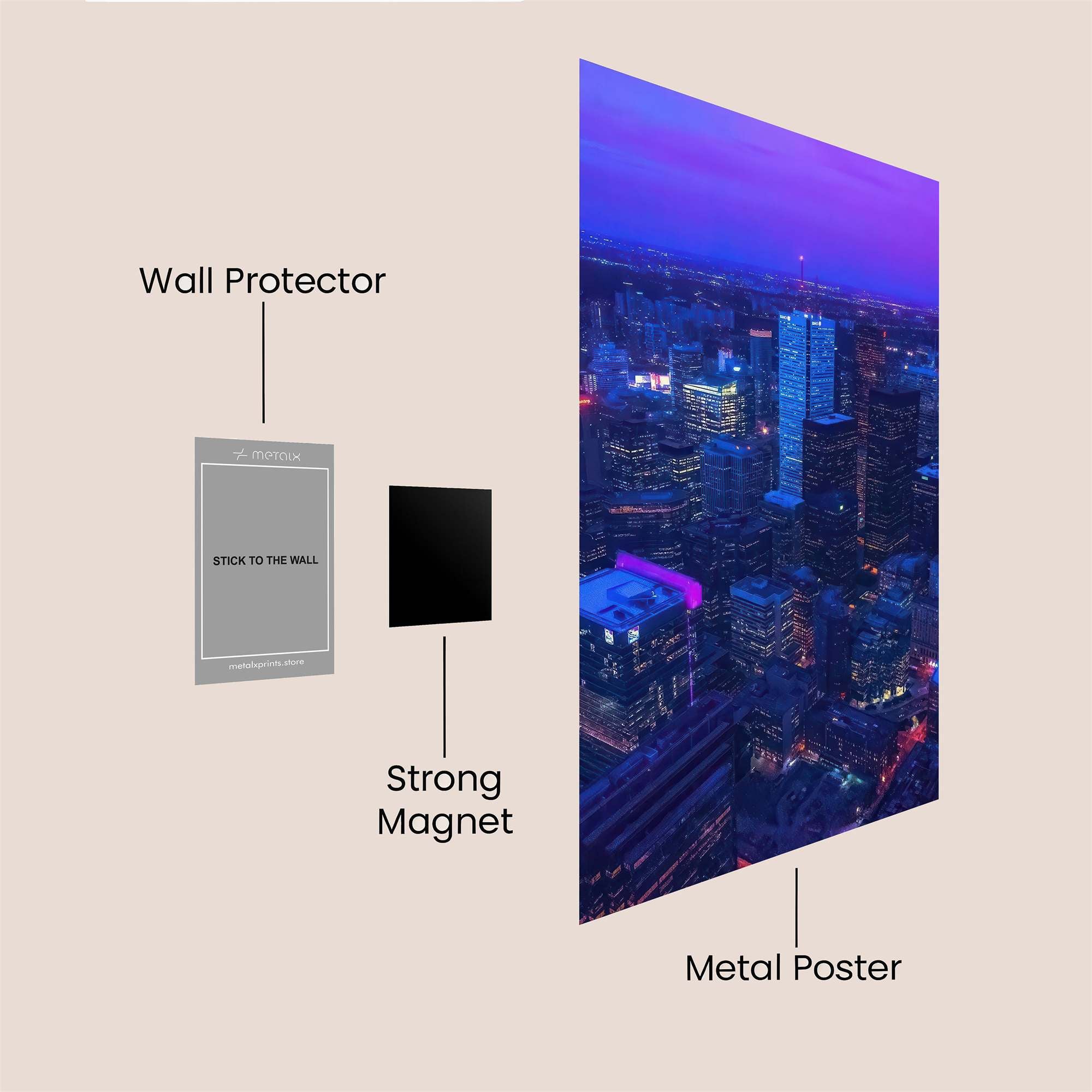 Skyline Serenity Safe Wall Magnetic / M