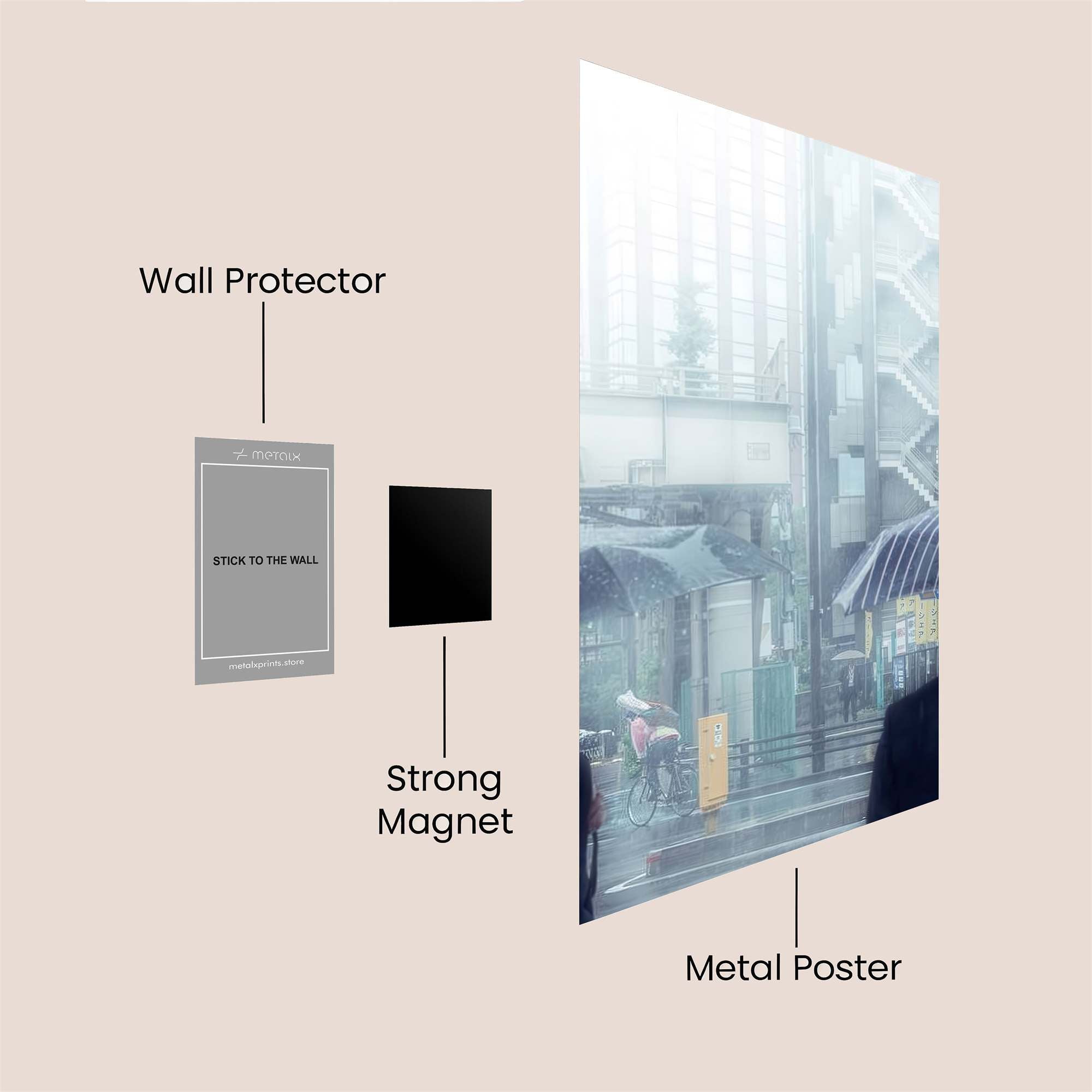 Rainy Departure Safe Wall Magnetic / M