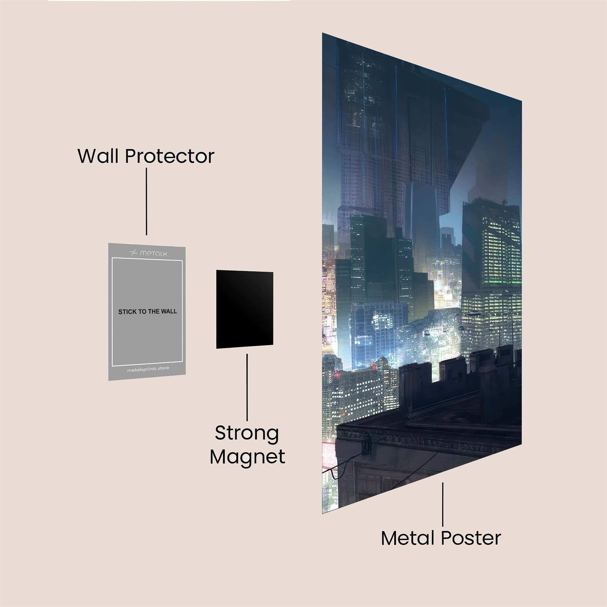 Neon Dreams Safe Wall Magnetic / M