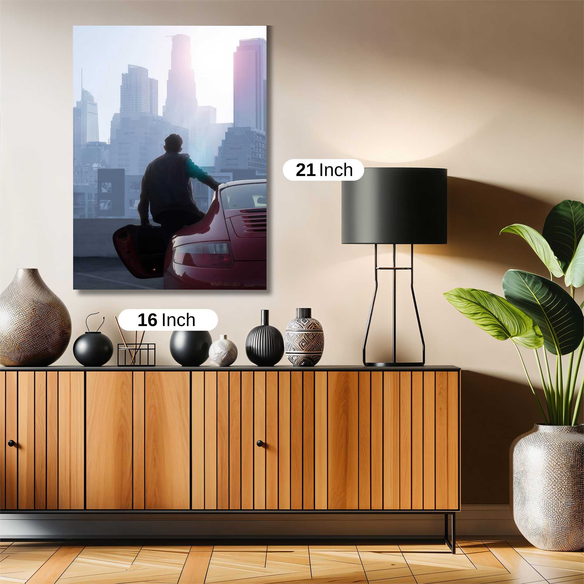Cityscape Dawn Safe Wall Magnetic / M