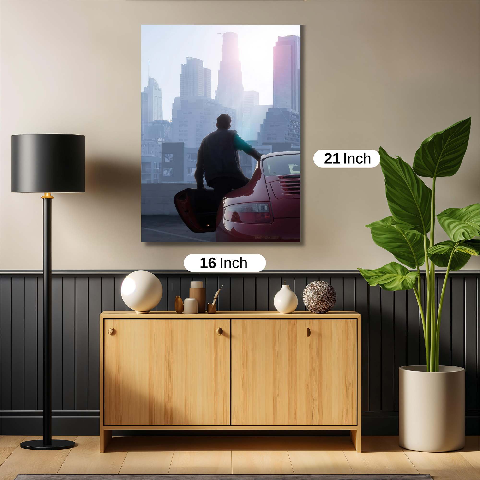 Cityscape Dawn Safe Wall Magnetic / M