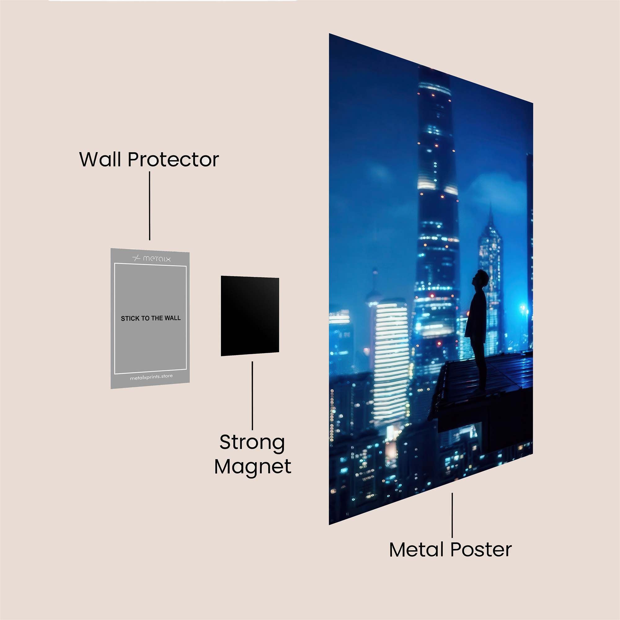 Shanghai Silhouette Safe Wall Magnetic / M