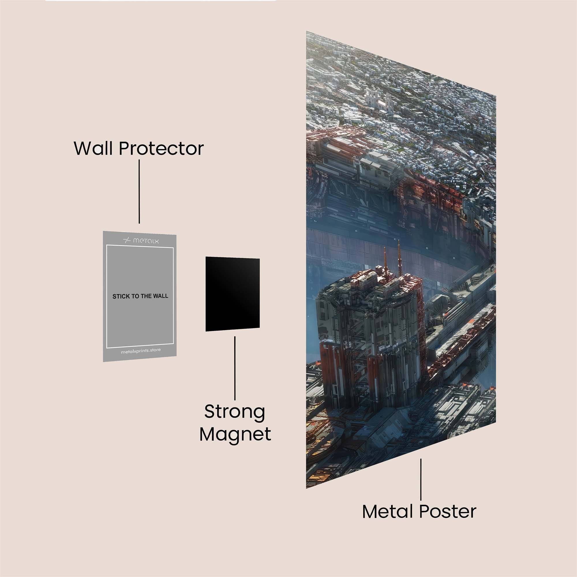 Cyberpunk Desolation Safe Wall Magnetic / M