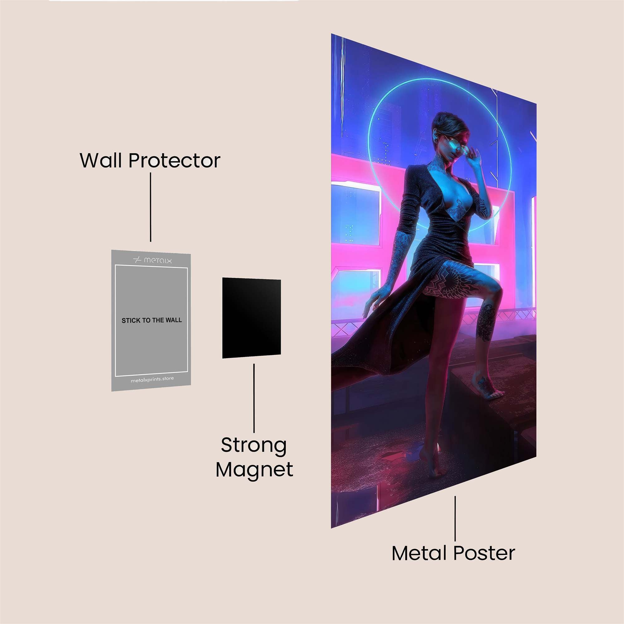 Neon Ascent Safe Wall Magnetic / M