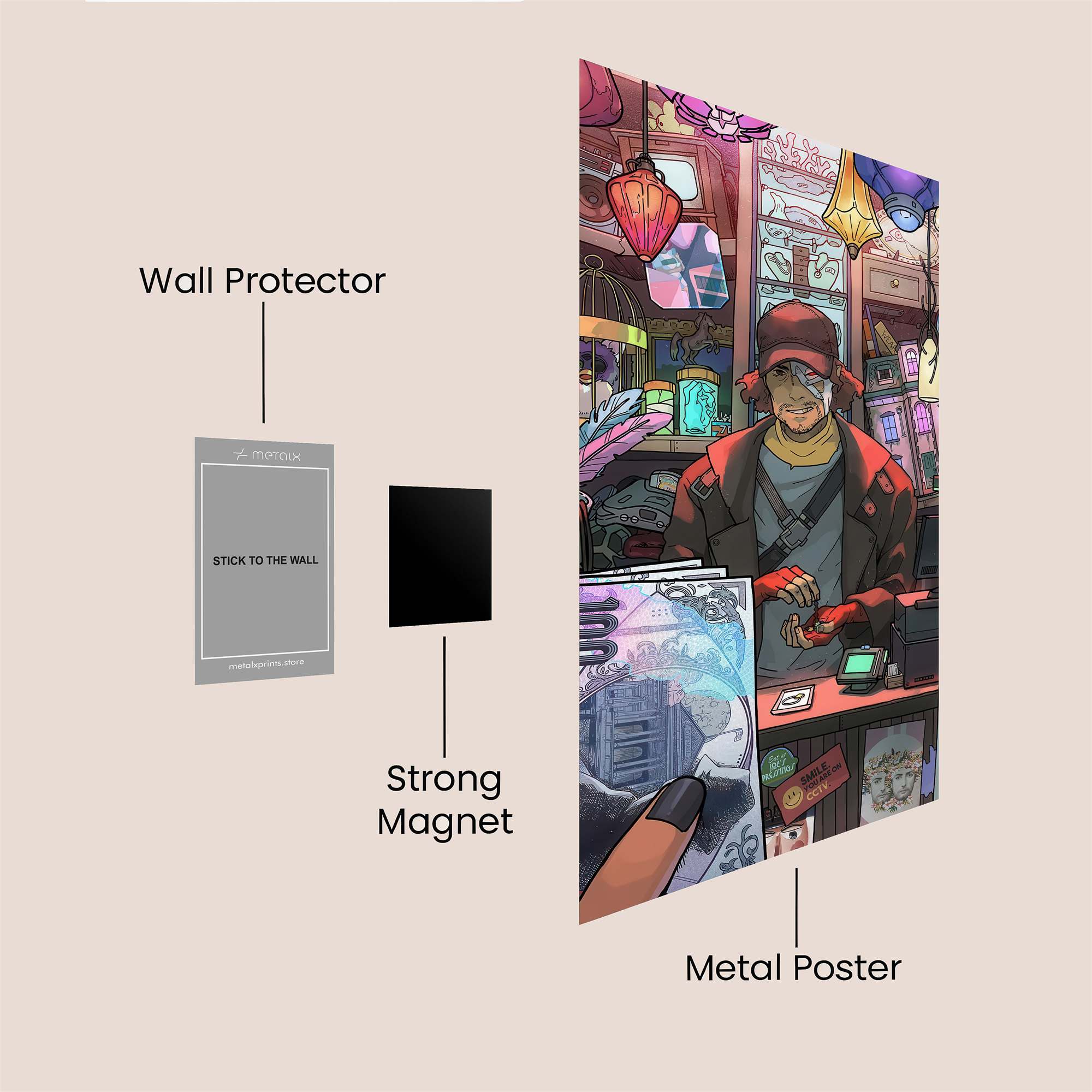 Market Whimsy Safe Wall Magnetic / M