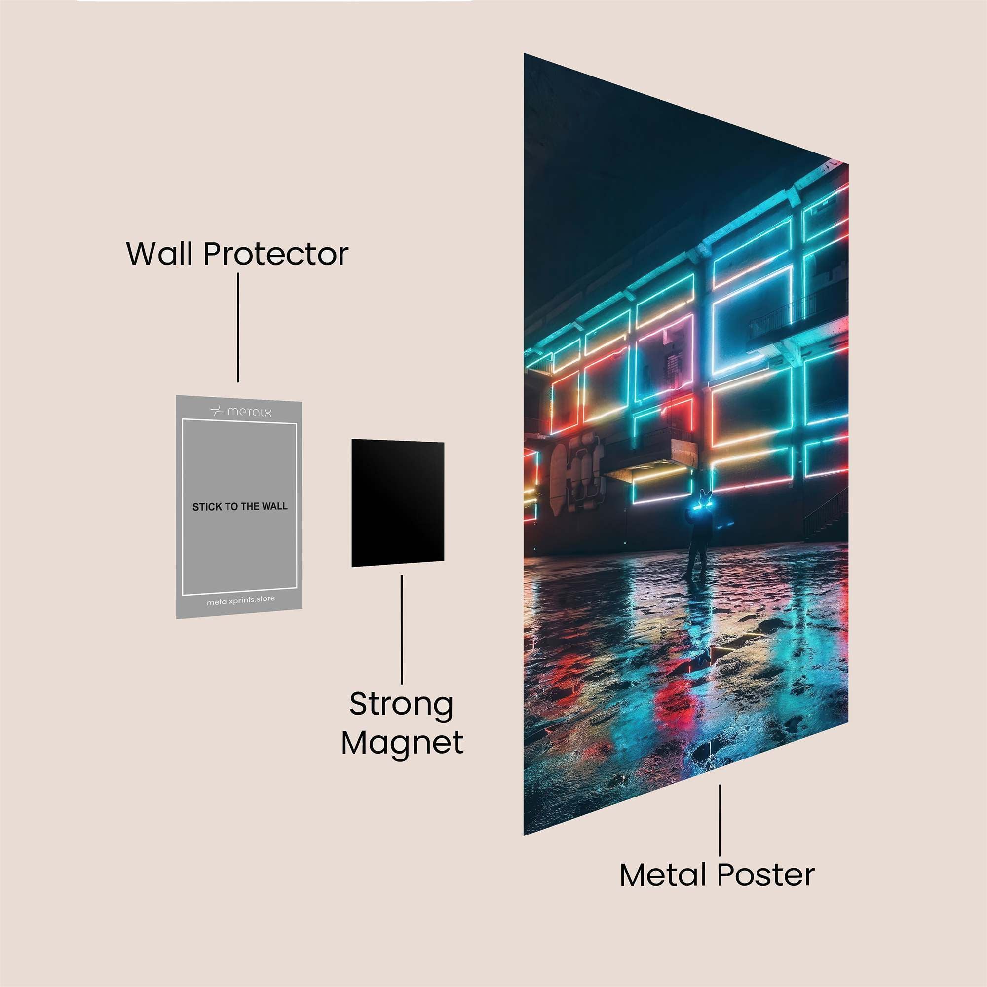 Neon Dream Safe Wall Magnetic / M