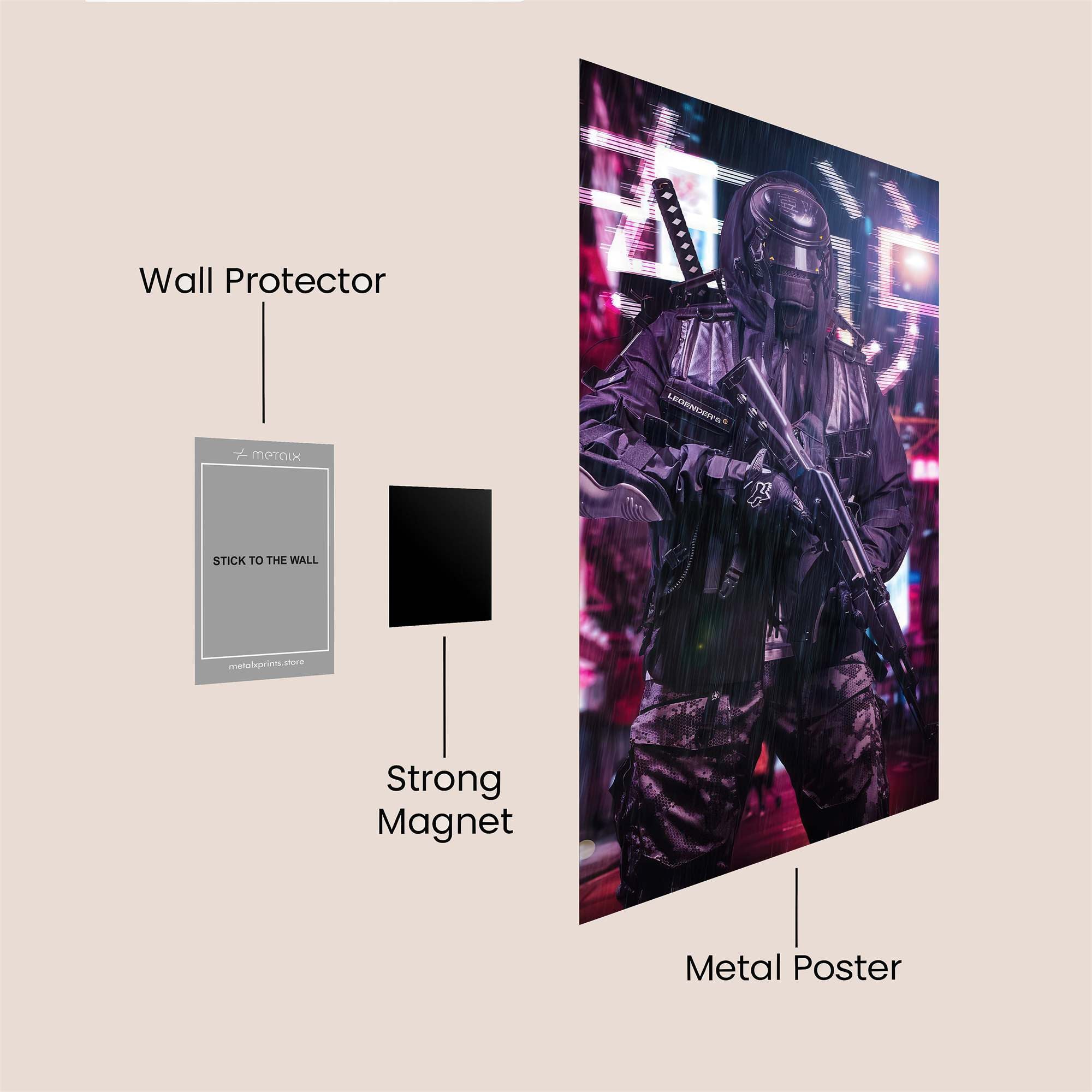 Samurai Stealth Safe Wall Magnetic / M