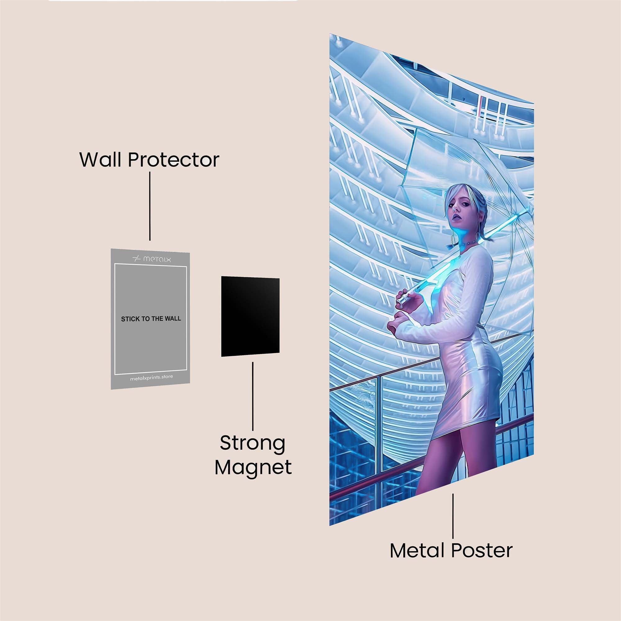 Futuristic Elegance Safe Wall Magnetic / M