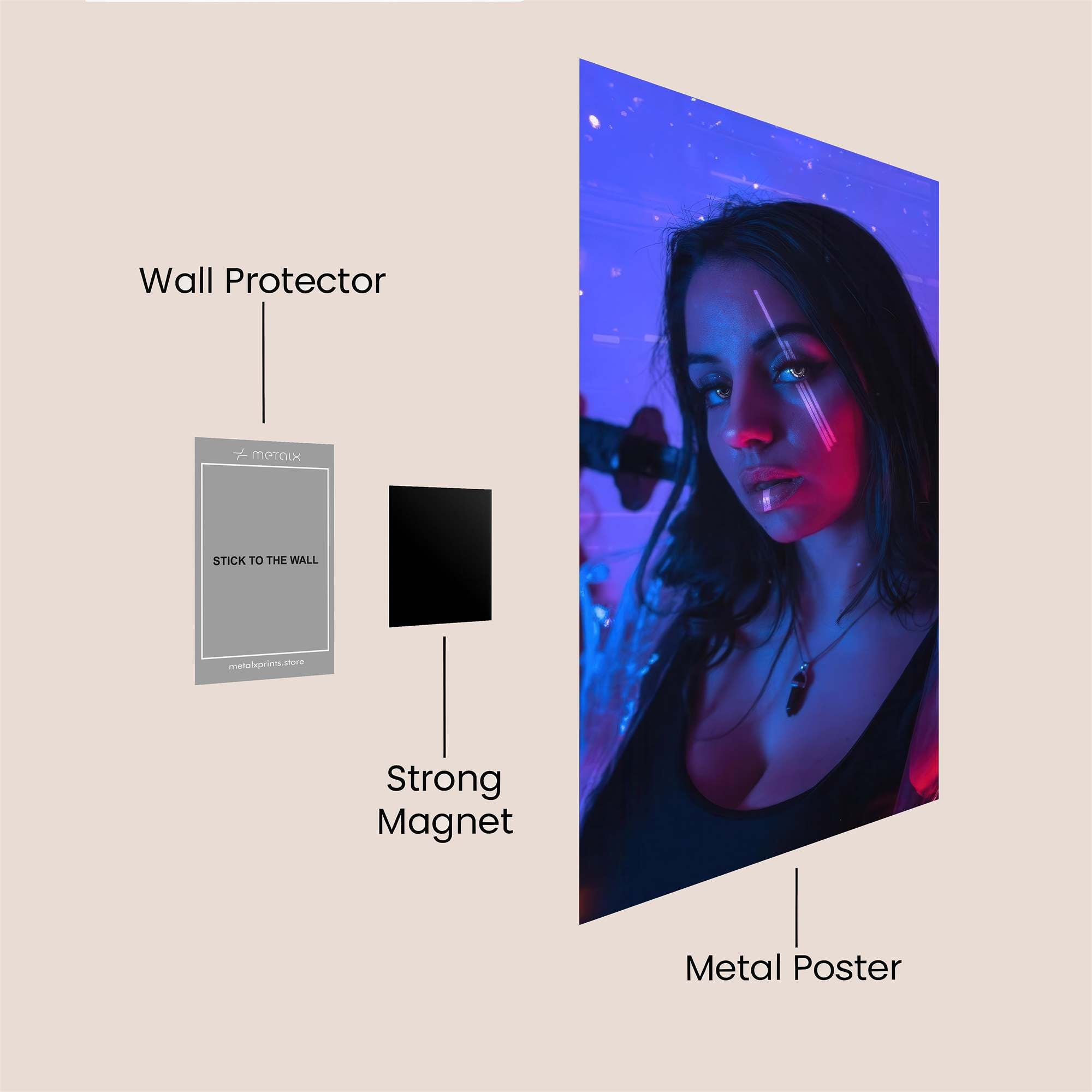 Katana Glow Safe Wall Magnetic / M