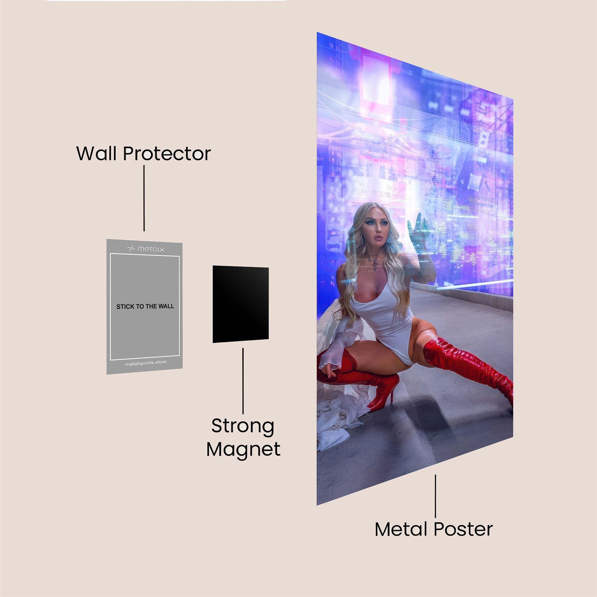 Neon Rebel Safe Wall Magnetic / M