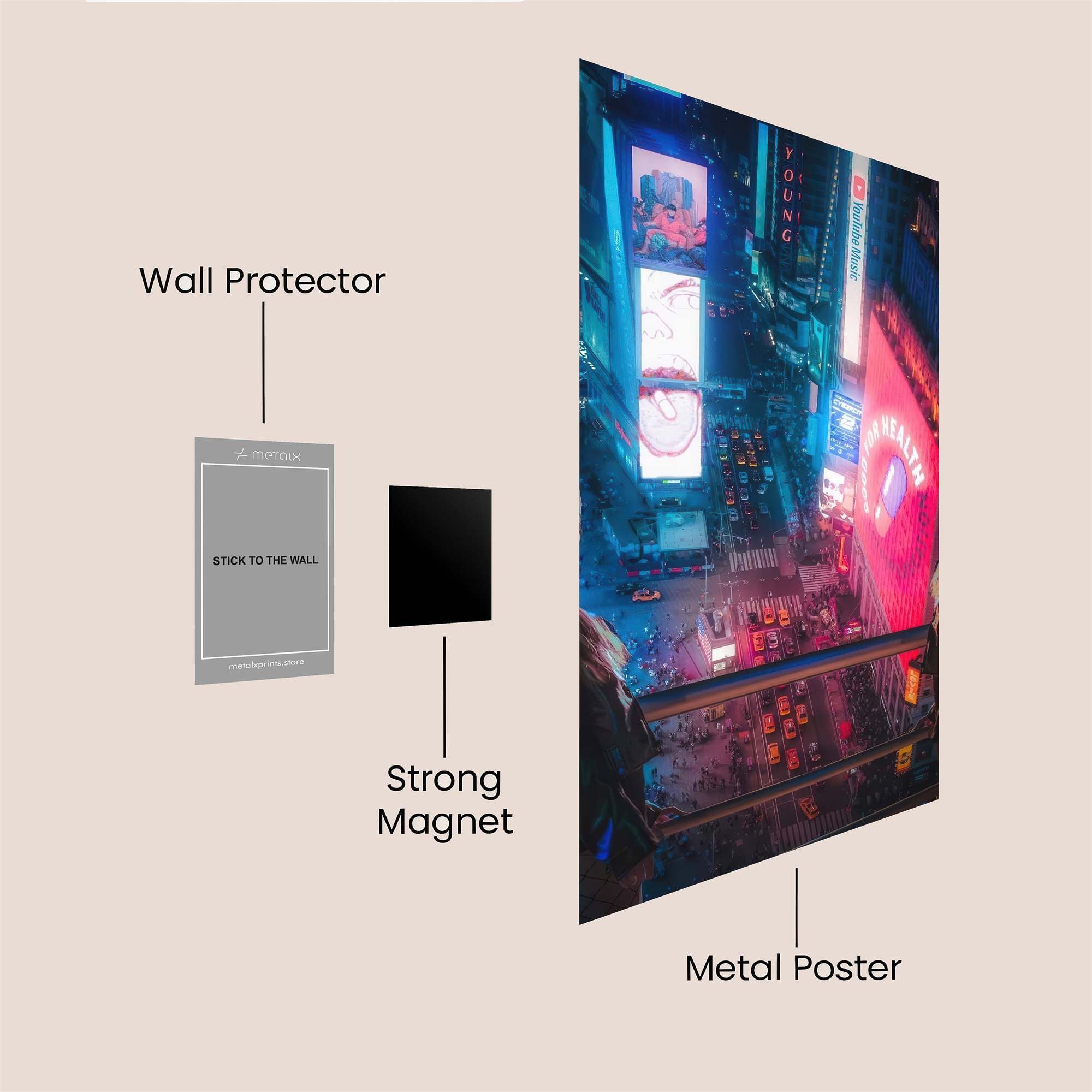 Neon Dreamscape Safe Wall Magnetic / M