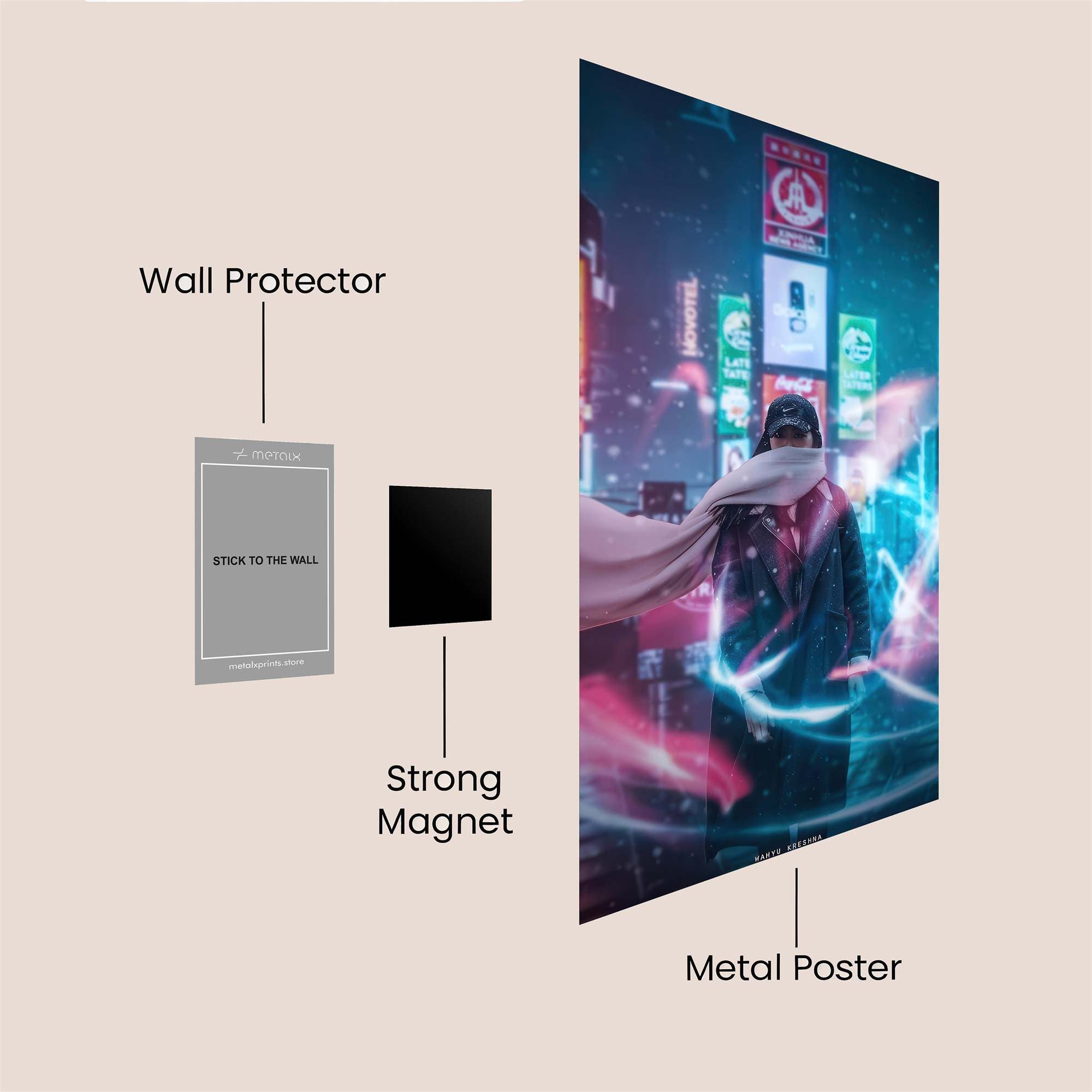Neon Serenity Safe Wall Magnetic / M