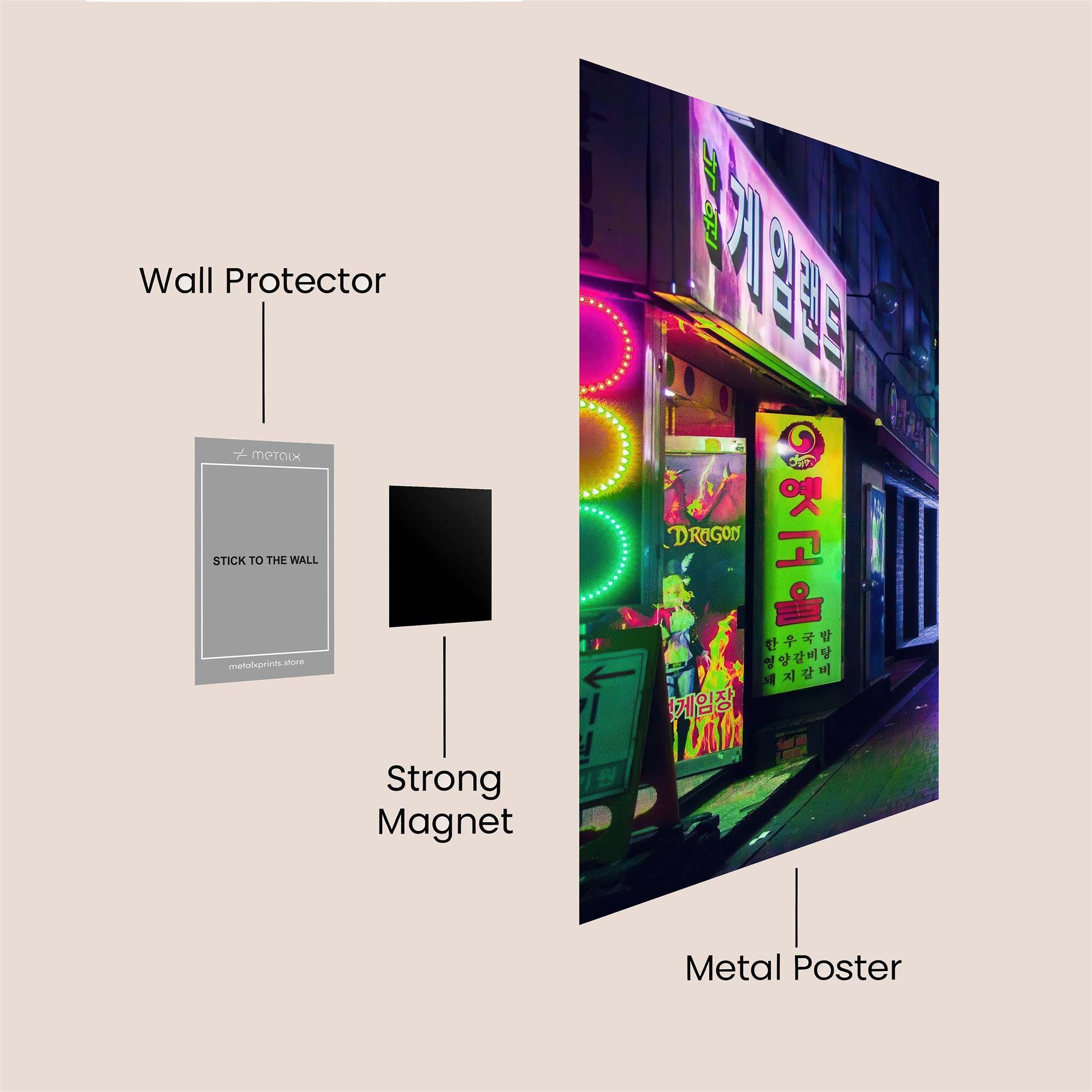 Neon Dream Safe Wall Magnetic / M