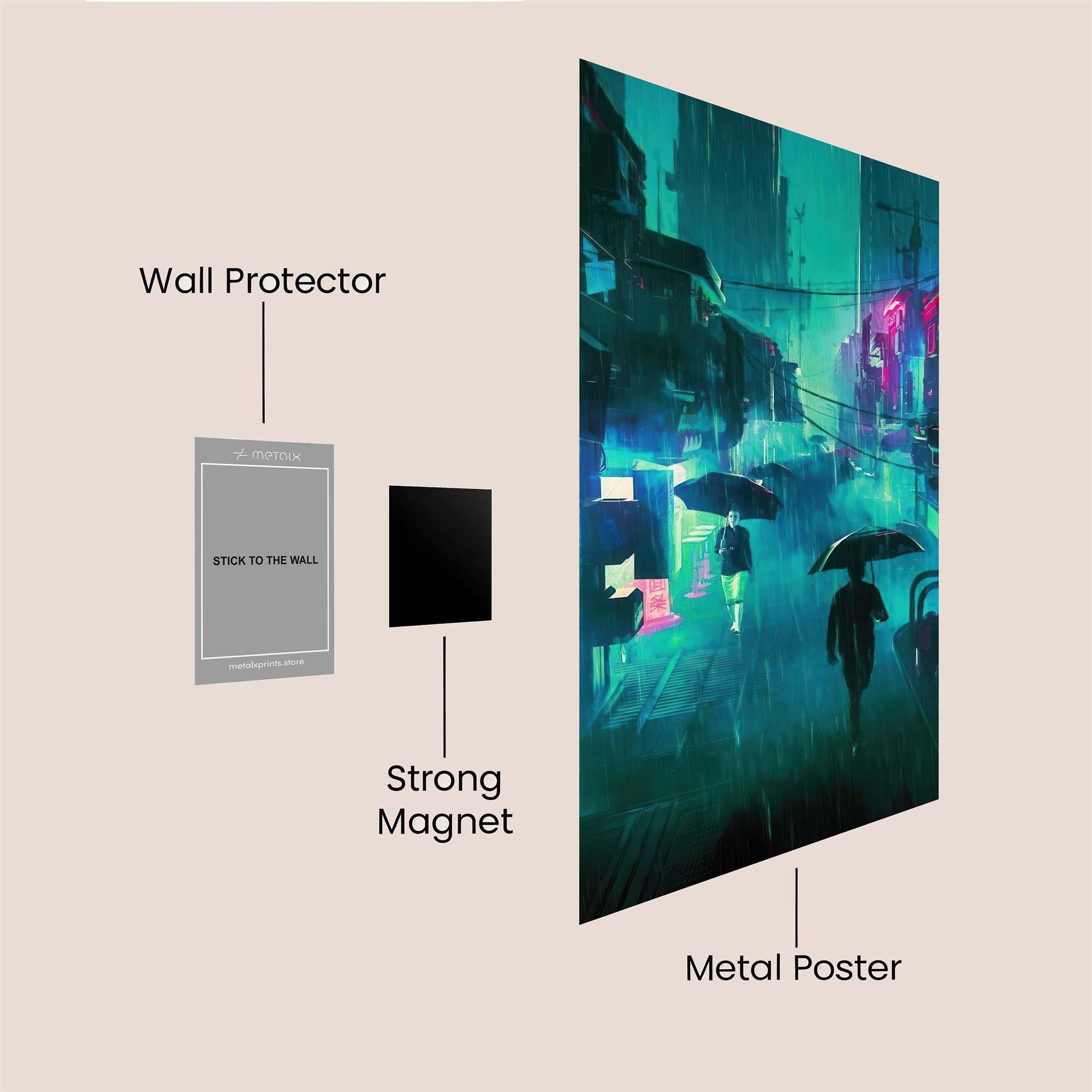 Neon Solitude Safe Wall Magnetic / M