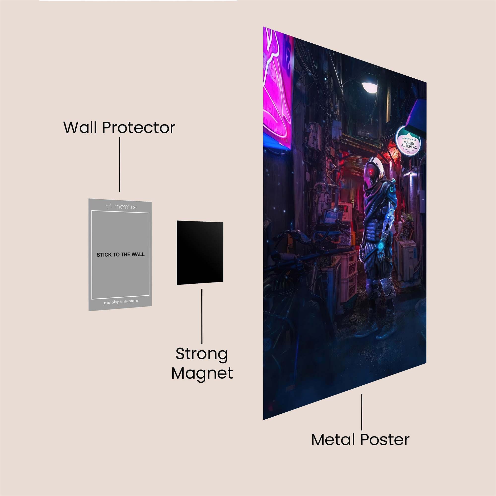 Cyberpunk Solitude Safe Wall Magnetic / M