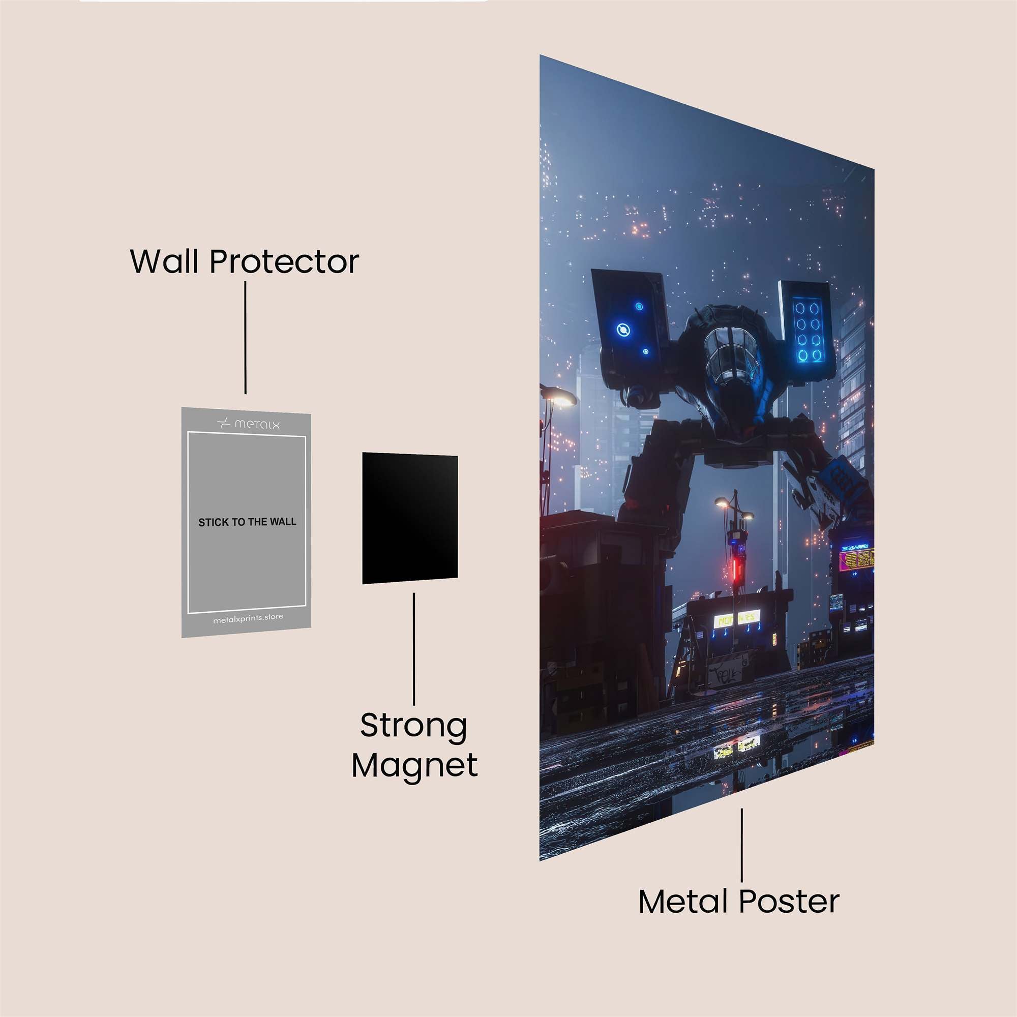 Robot Gloom Safe Wall Magnetic / M