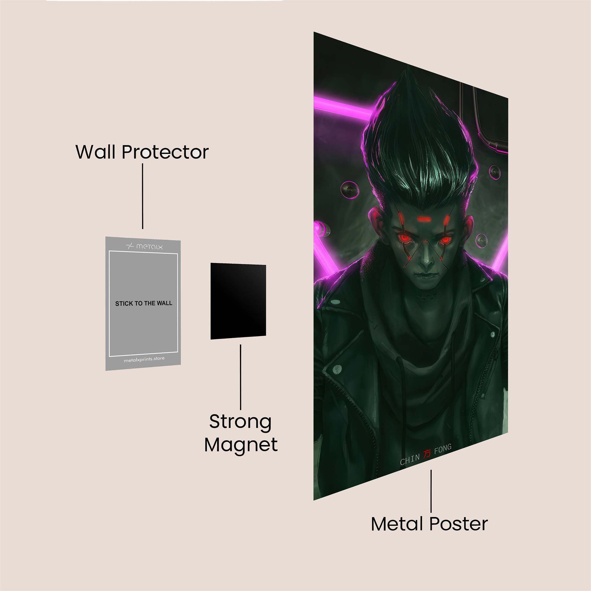 Neon Rebel Safe Wall Magnetic / M