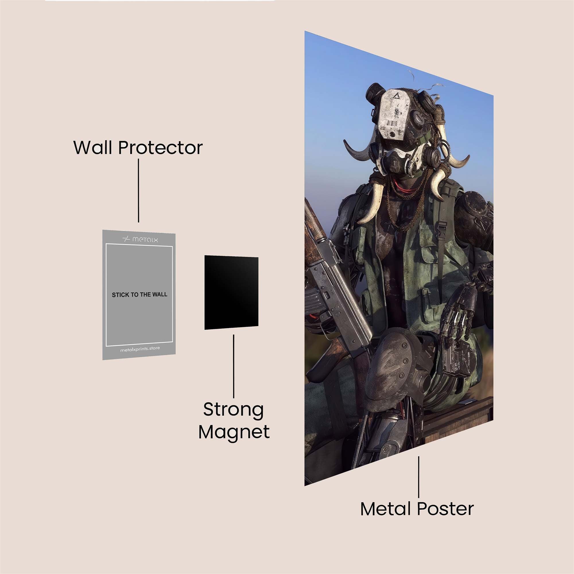 Warrior Apocalyptic Safe Wall Magnetic / M