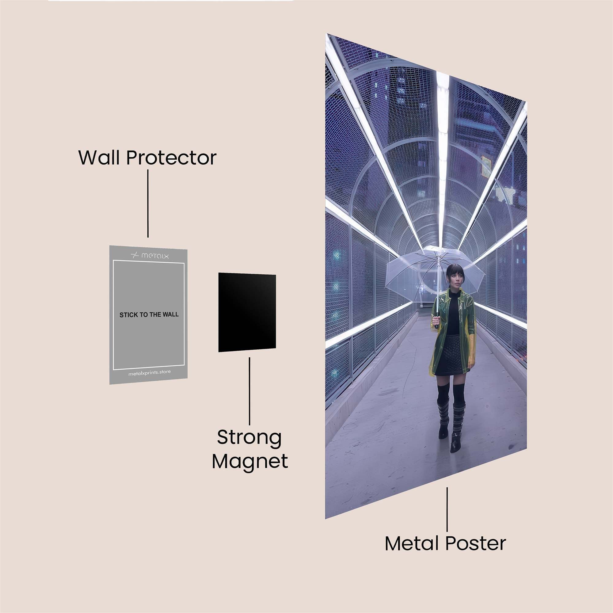 Neon Solitude Safe Wall Magnetic / M
