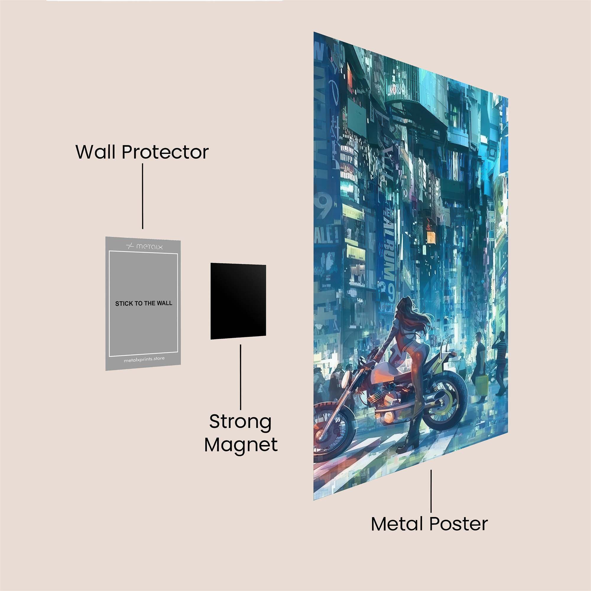 Neon Pulse Safe Wall Magnetic / M