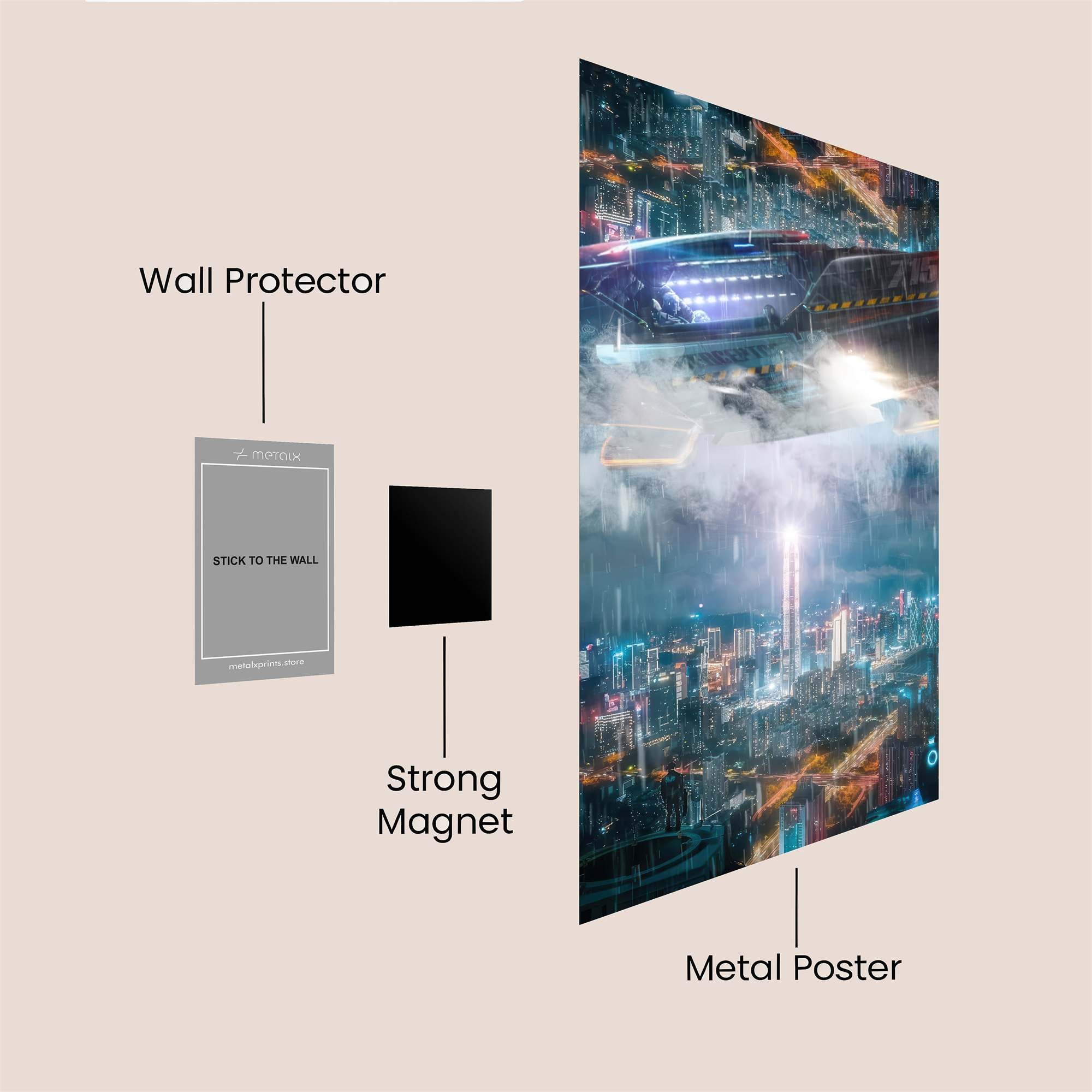 Neon Ascent Safe Wall Magnetic / M