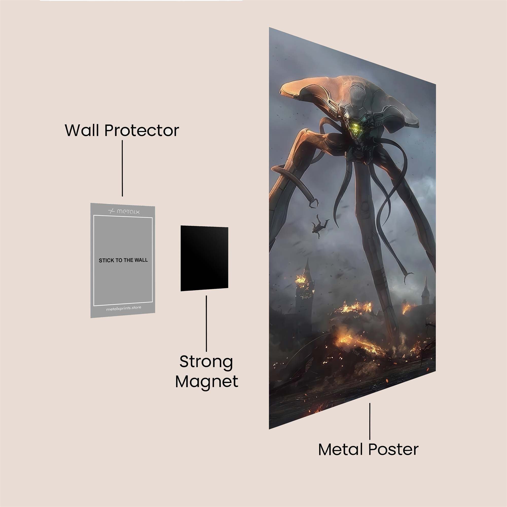 Alien Apocalypse Safe Wall Magnetic / M