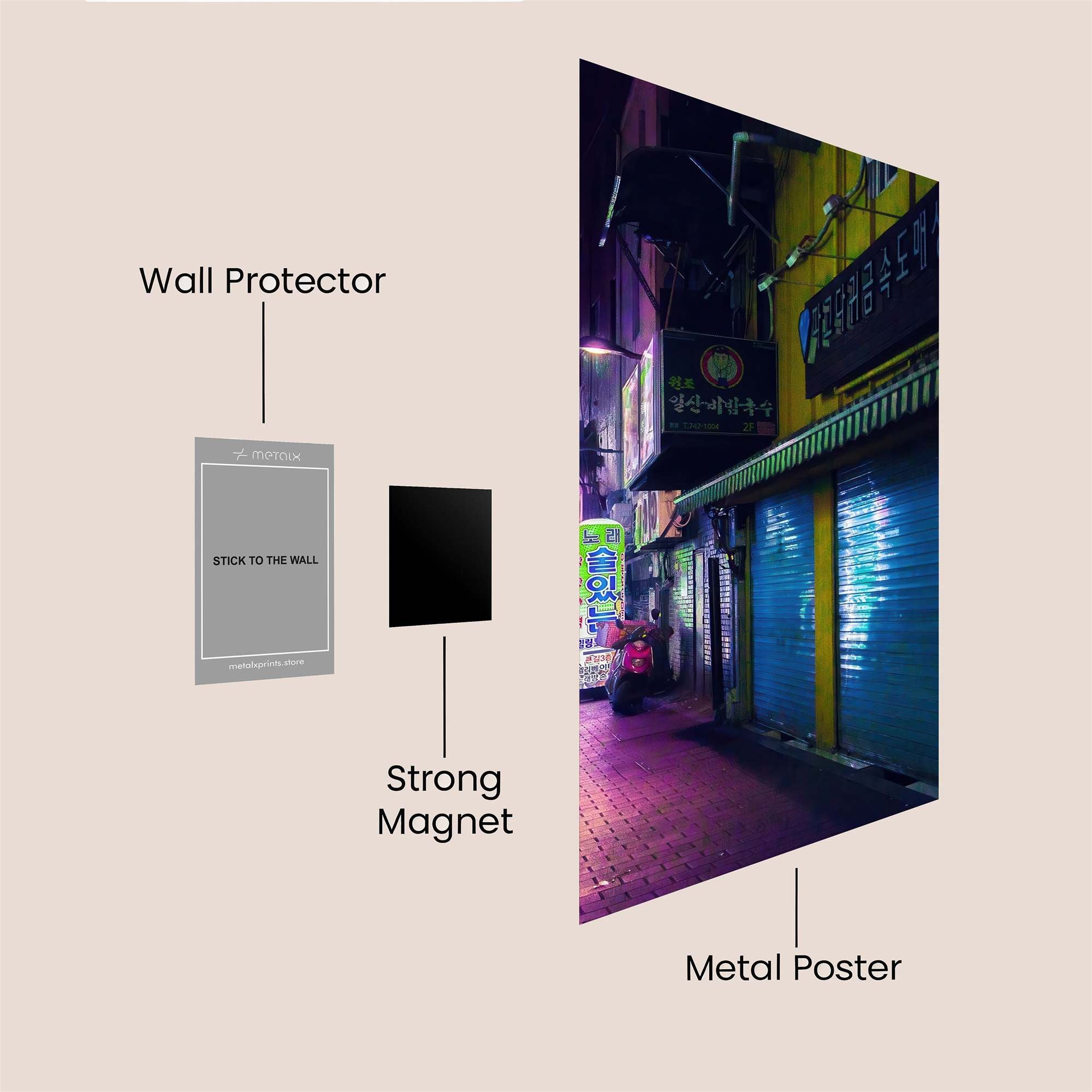Neon Serenity Safe Wall Magnetic / M