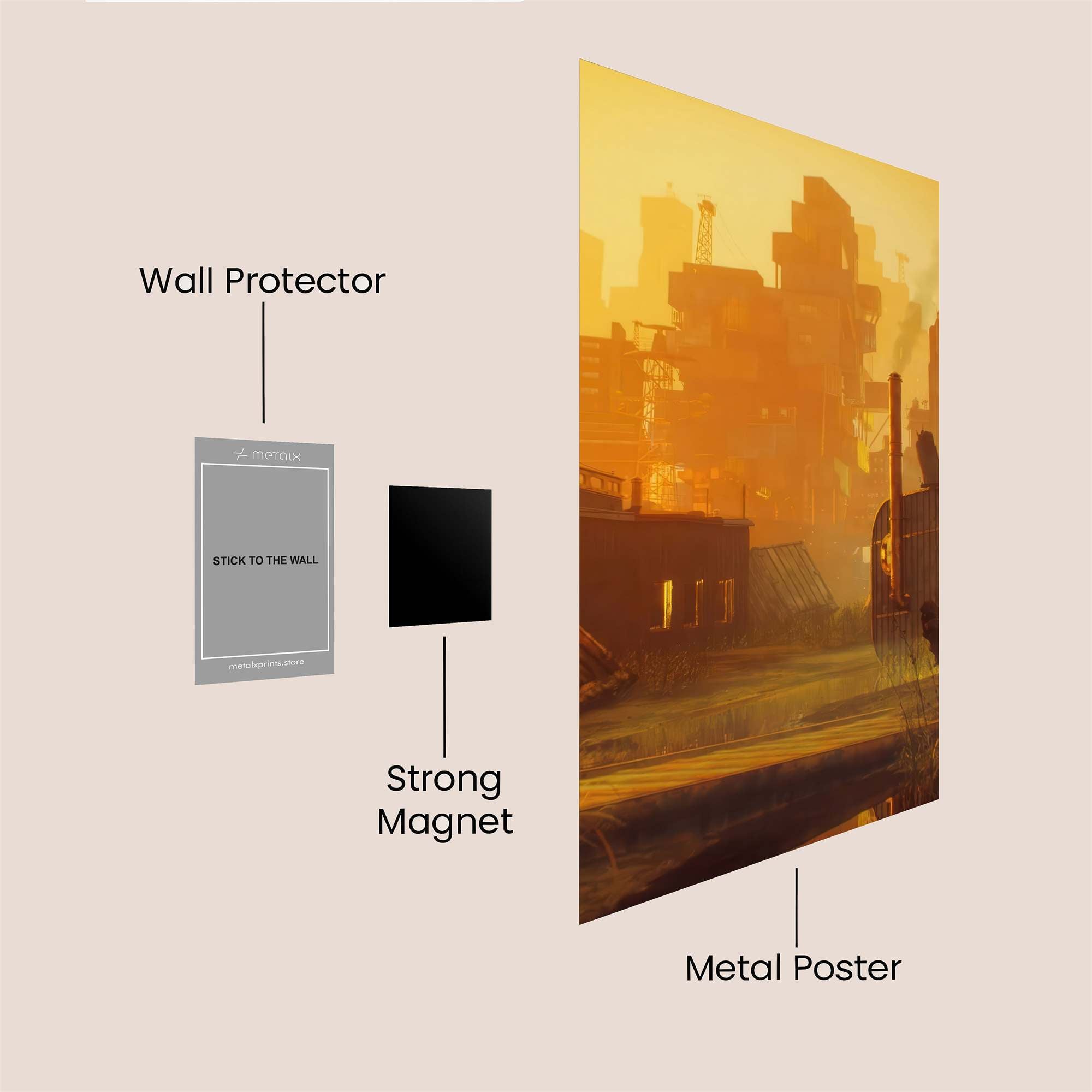 Dystopian Dawn Safe Wall Magnetic / M