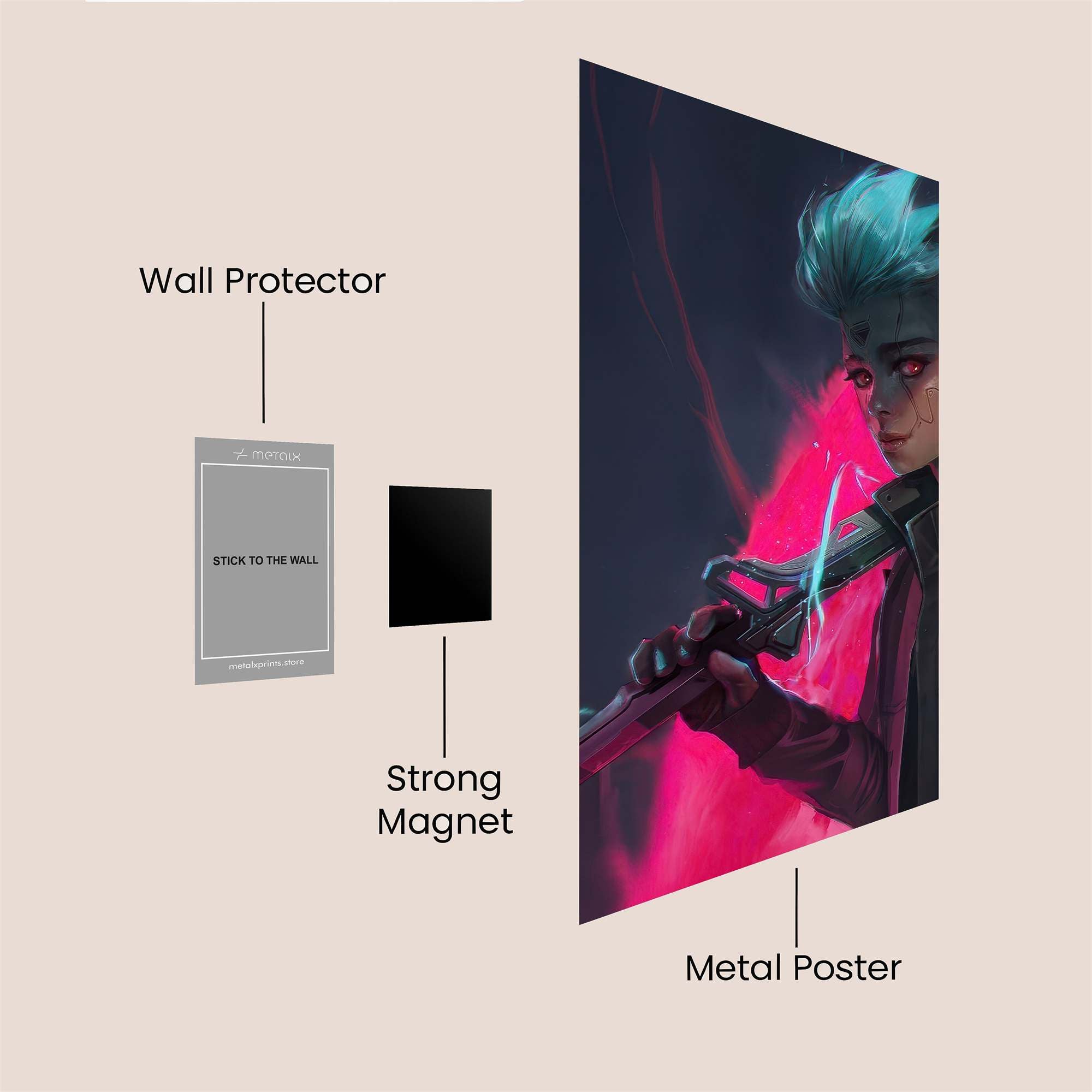 Neon Fury Safe Wall Magnetic / M