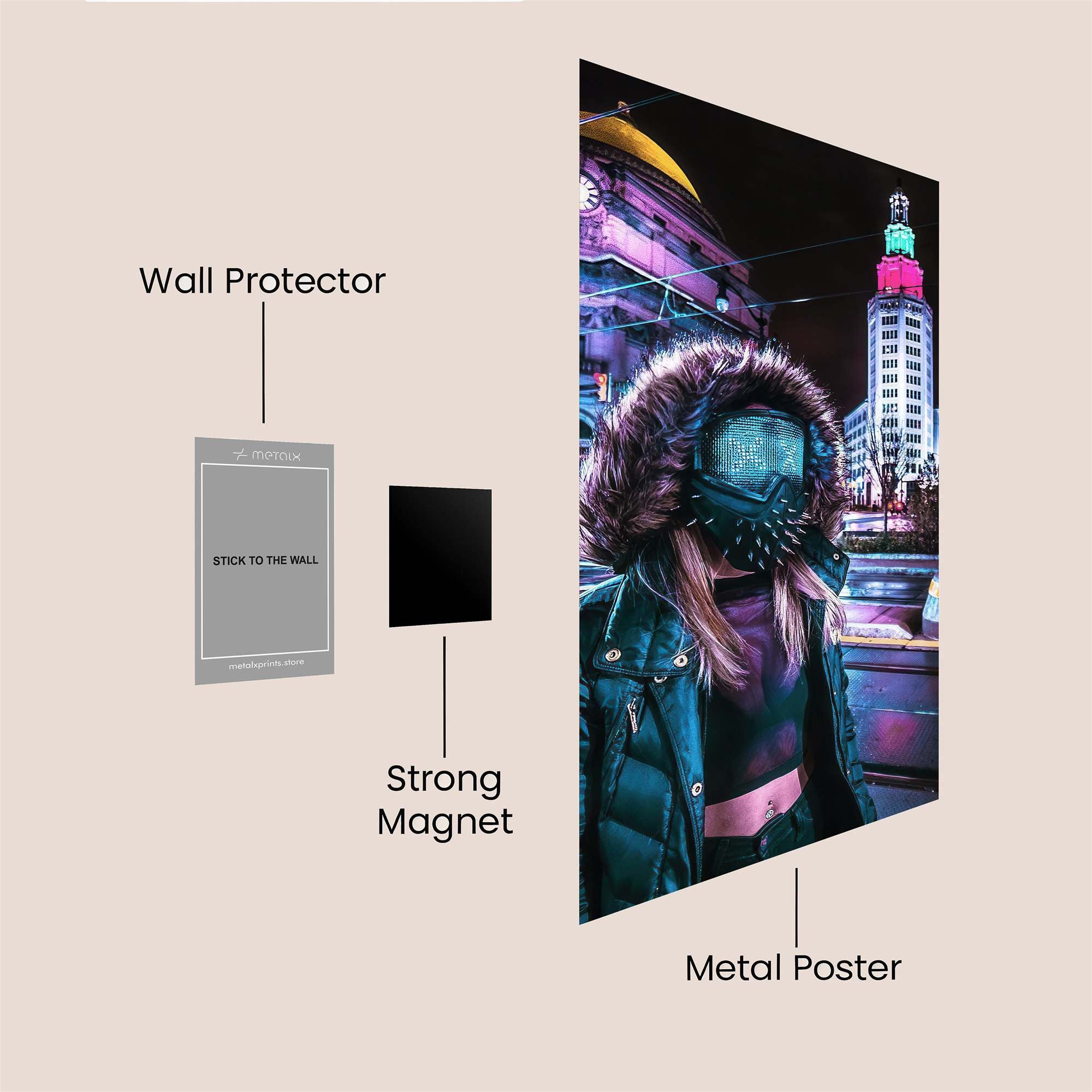 Neon Enigma Safe Wall Magnetic / M