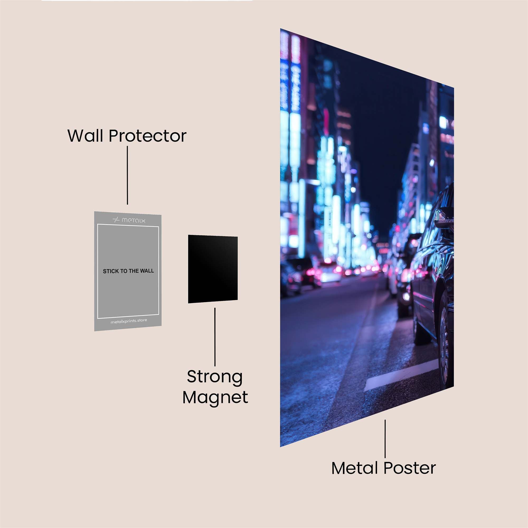 Neon Serenity Safe Wall Magnetic / M