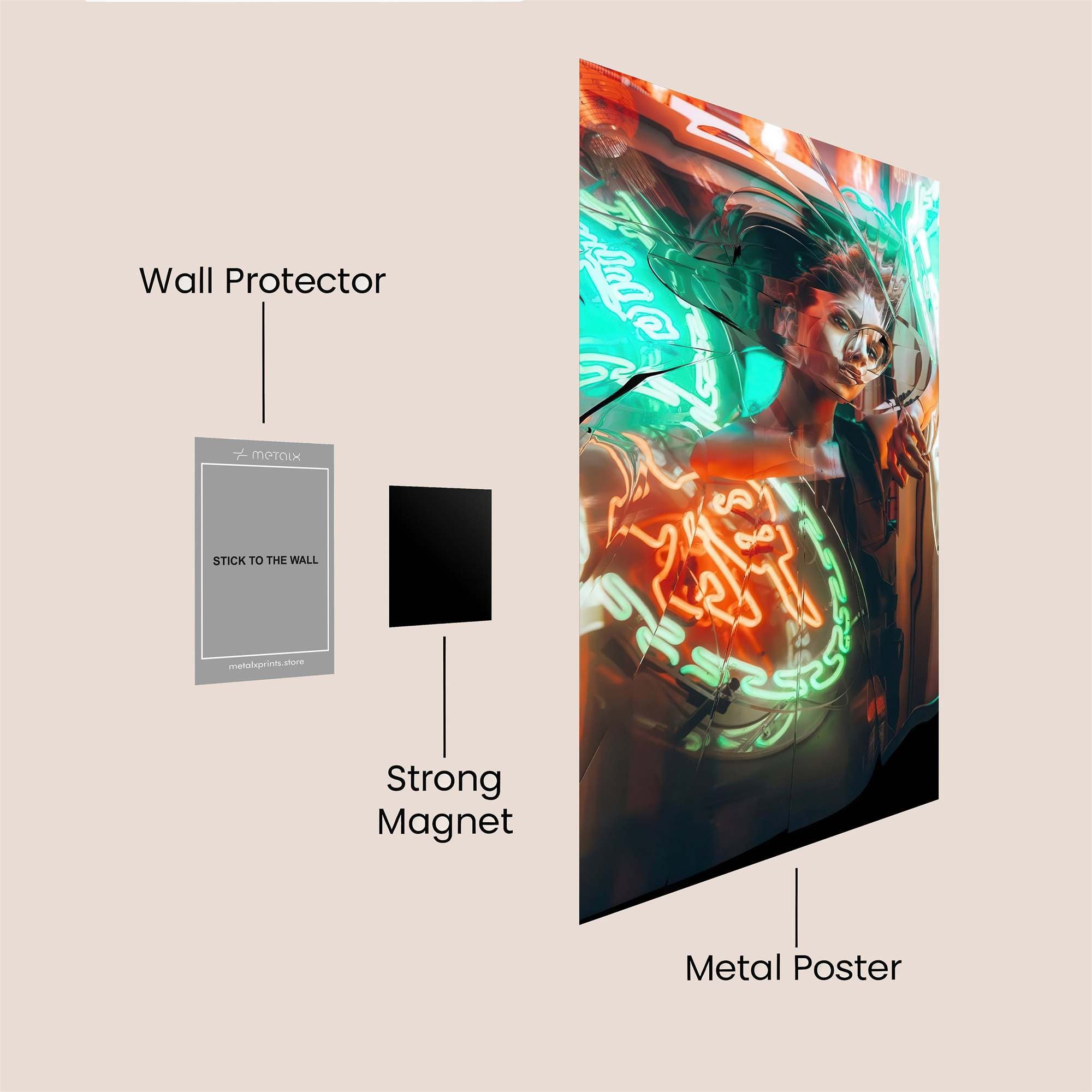 Neon Enigma Safe Wall Magnetic / M